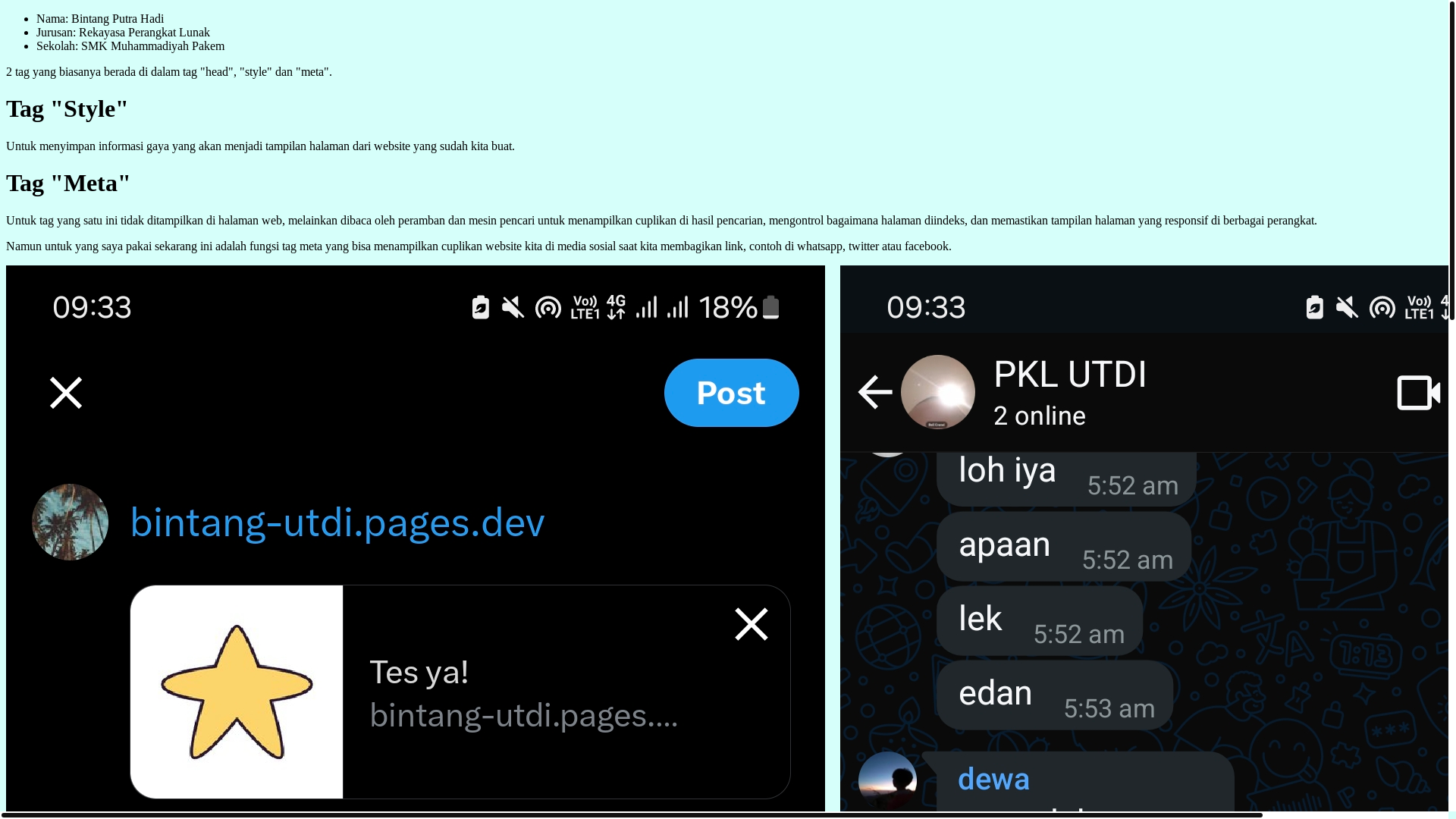 website screenshot of https://bintang-utdi.pages.dev/