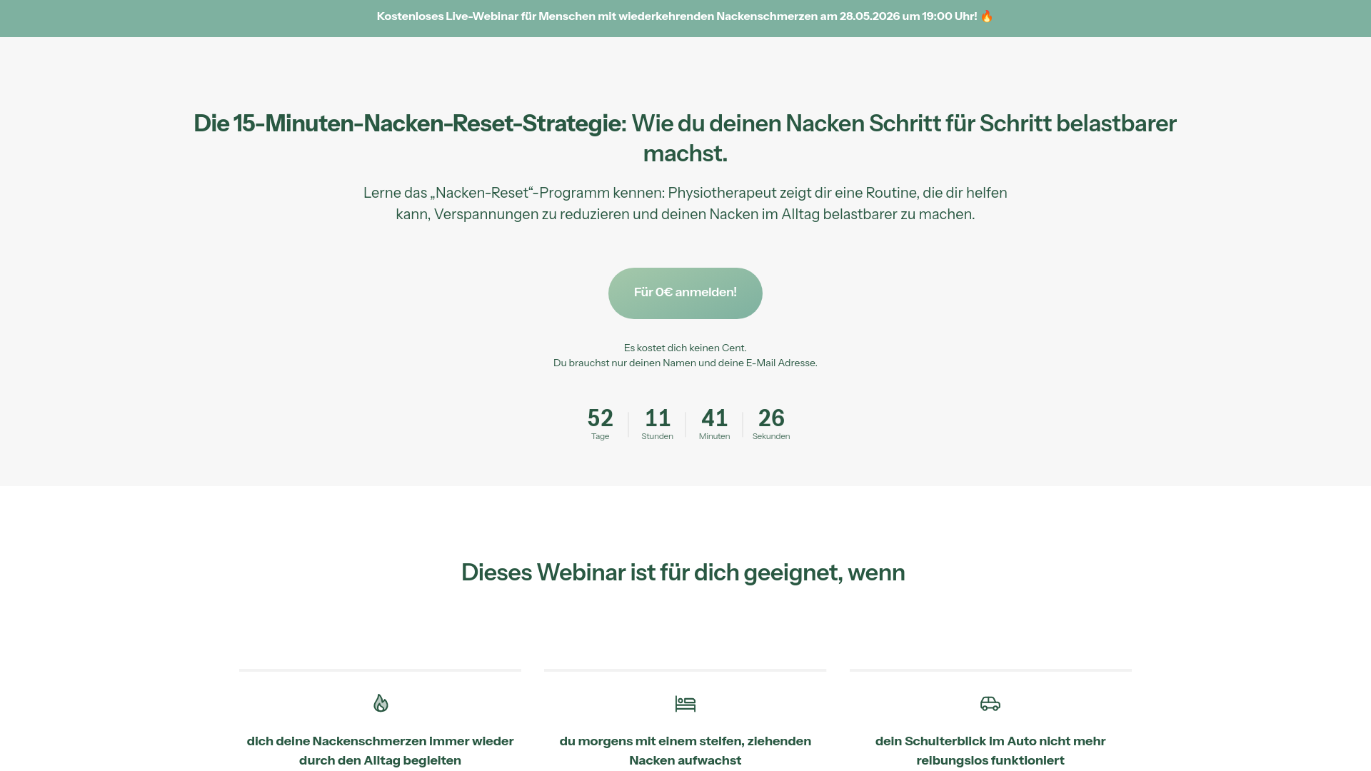 website screenshot of https://nackenreset.de