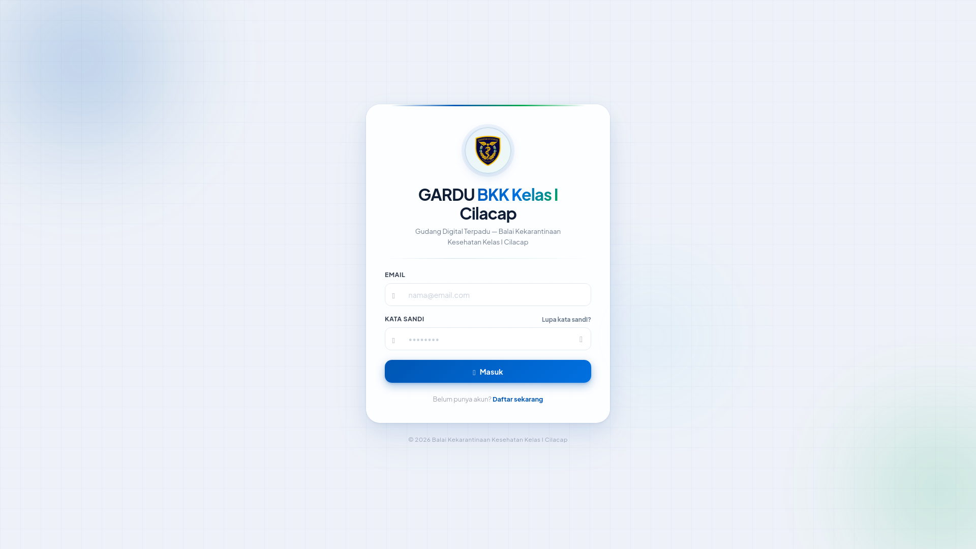 website screenshot of https://gardu-bkkcilacap.web.id/