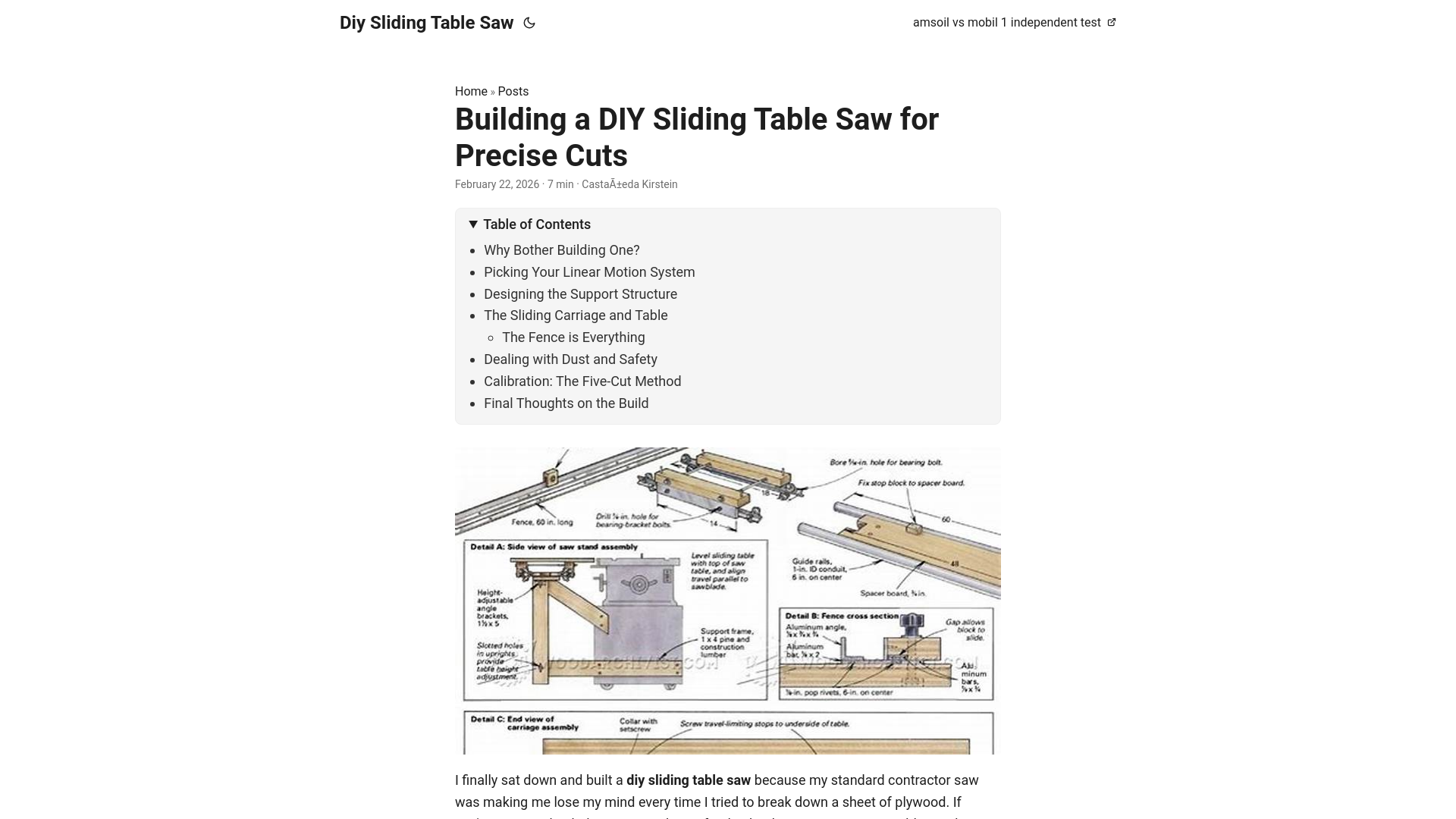 website screenshot of https://diy-sliding-table-saw.pages.dev/