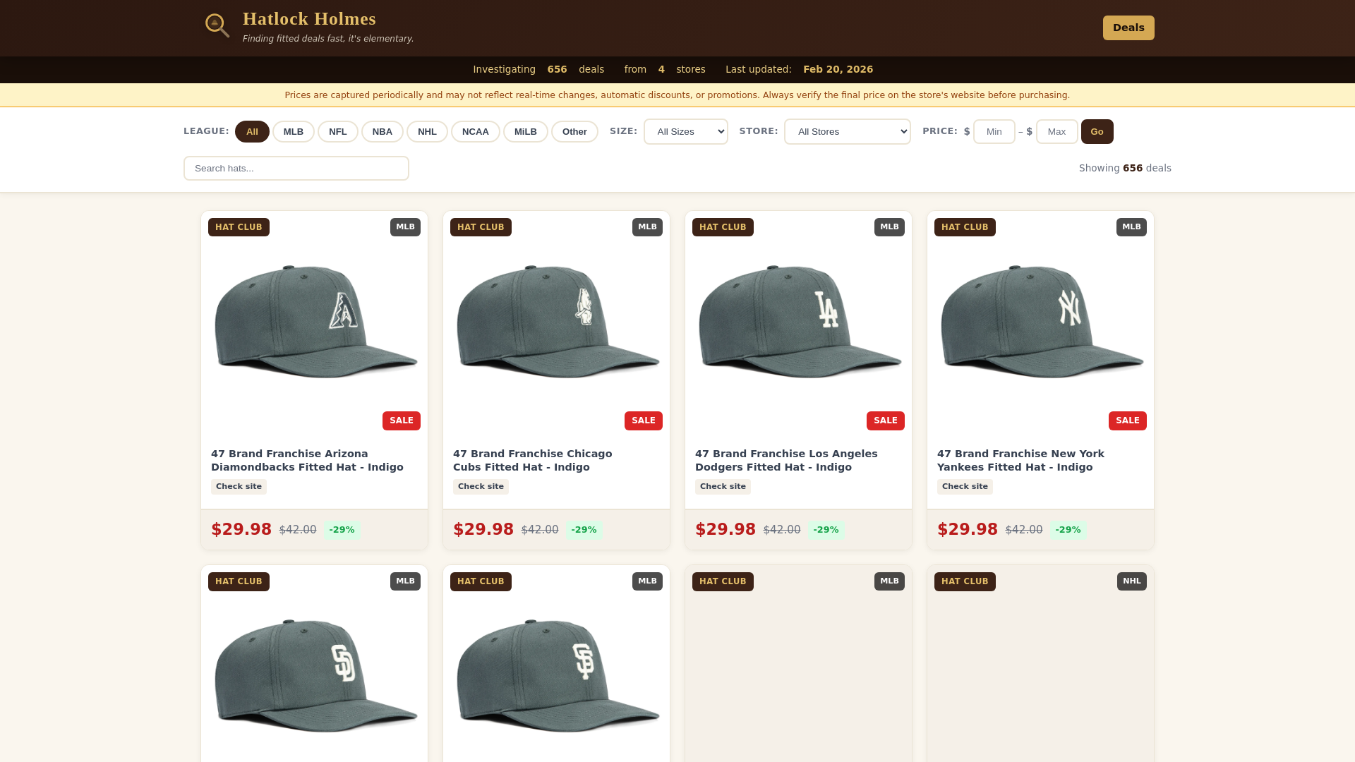 website screenshot of https://fittedhat-deals.pages.dev/
