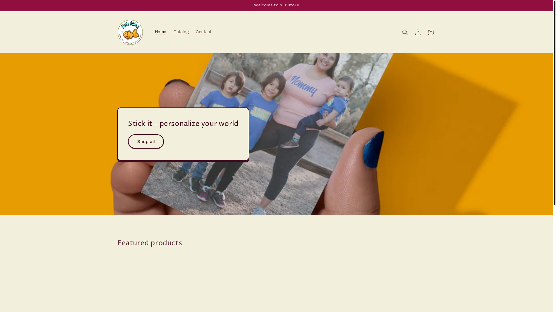 website screenshot of https://fishstickaz.com/