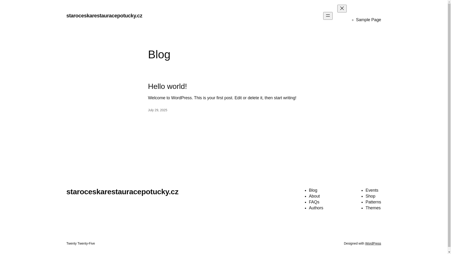 website screenshot of https://staroceskarestauracepotucky.eu/