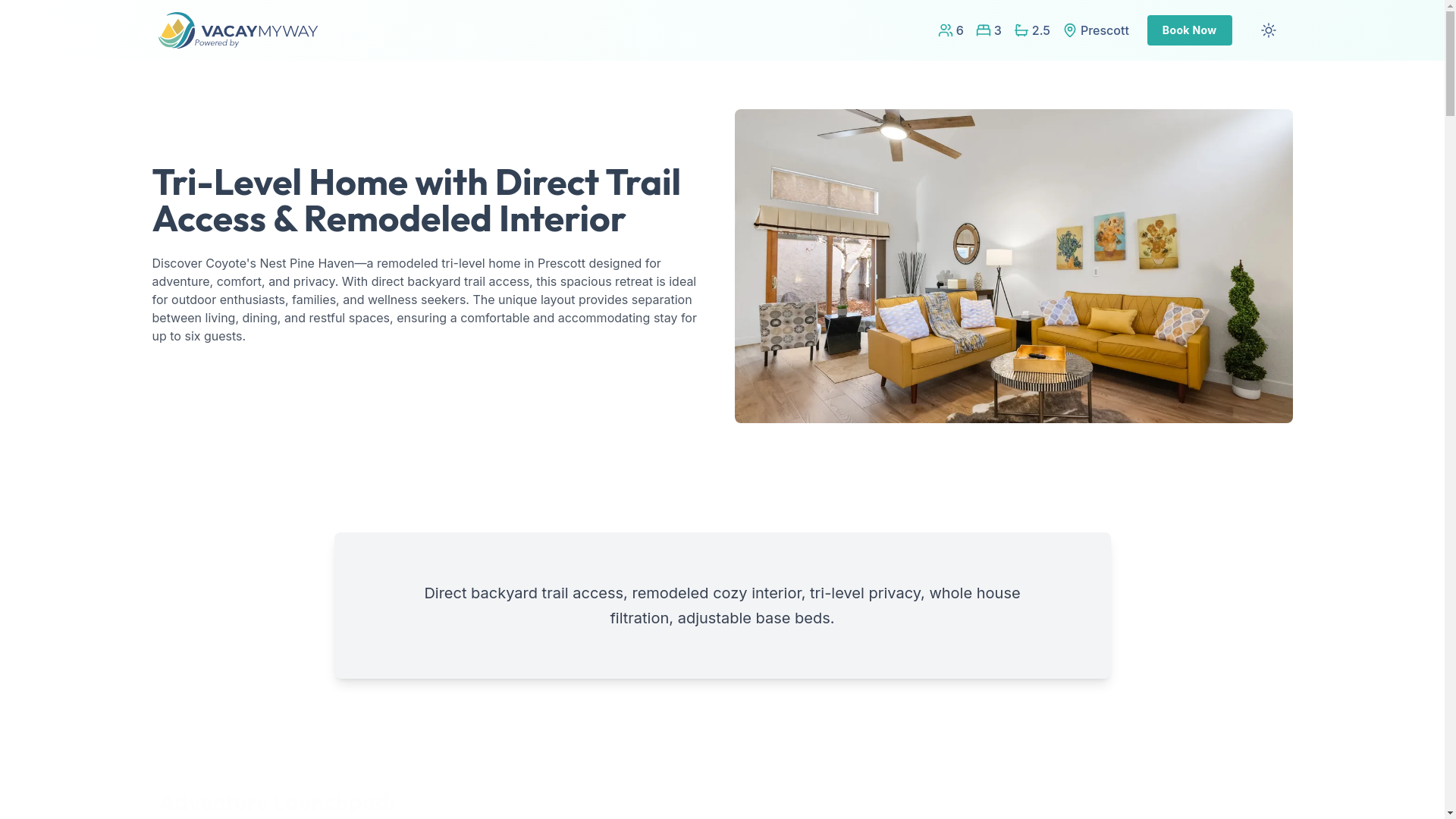 website screenshot of https://trailheadprivacy.house/