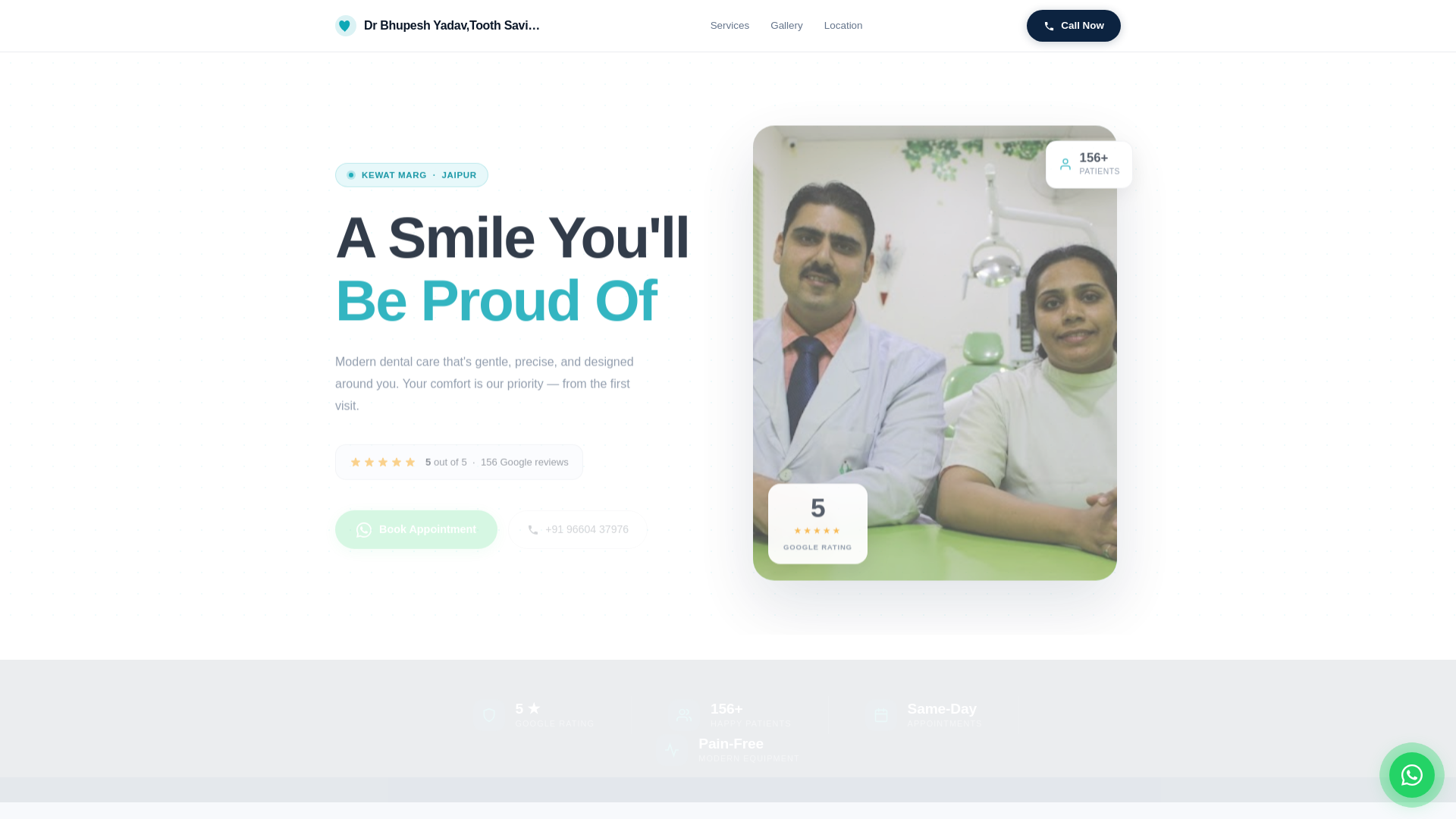 website screenshot of https://dr-bhupesh-yadav-tooth-saviour-s-jaipur.pages.dev/