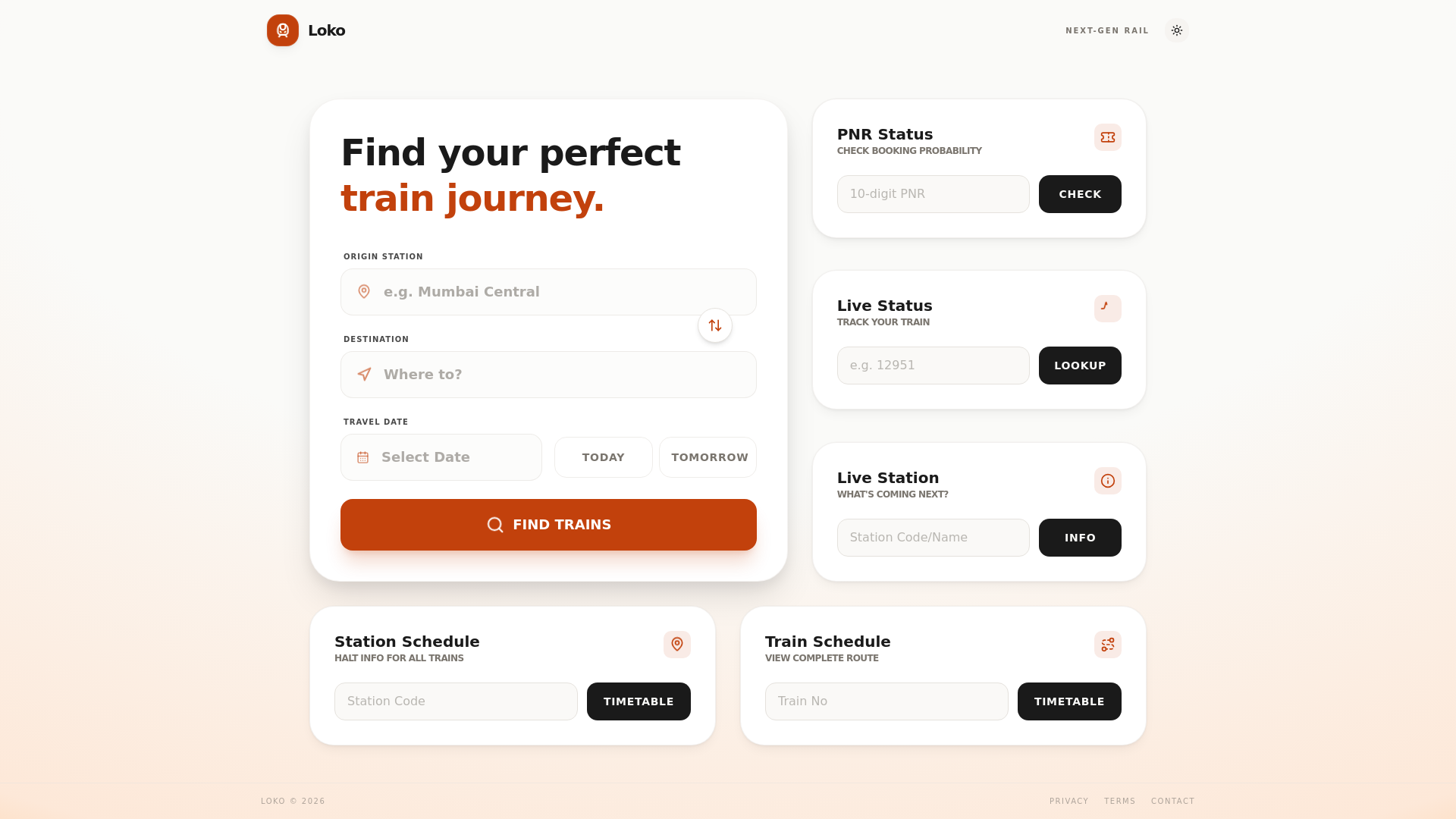 website screenshot of https://loko.devh.in/