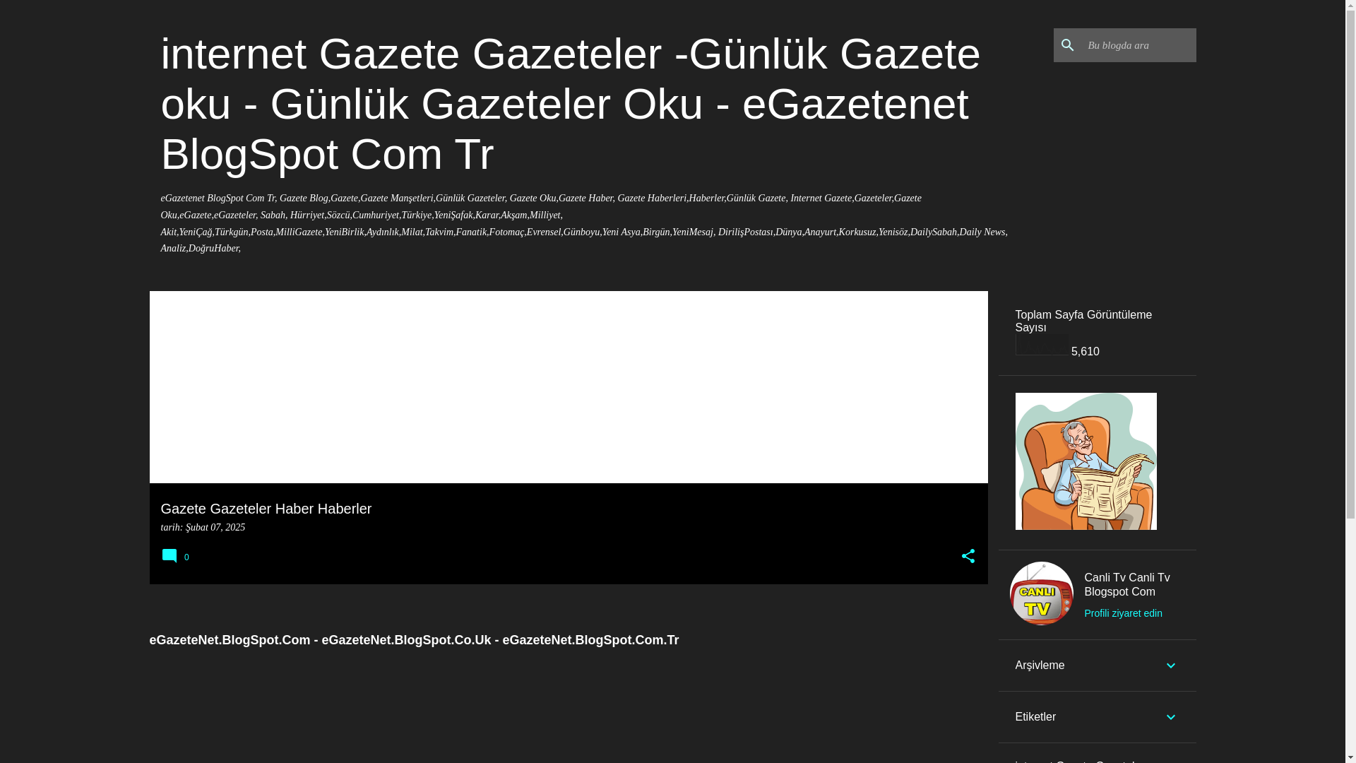 website screenshot of https://egazetenet.blogspot.com.tr