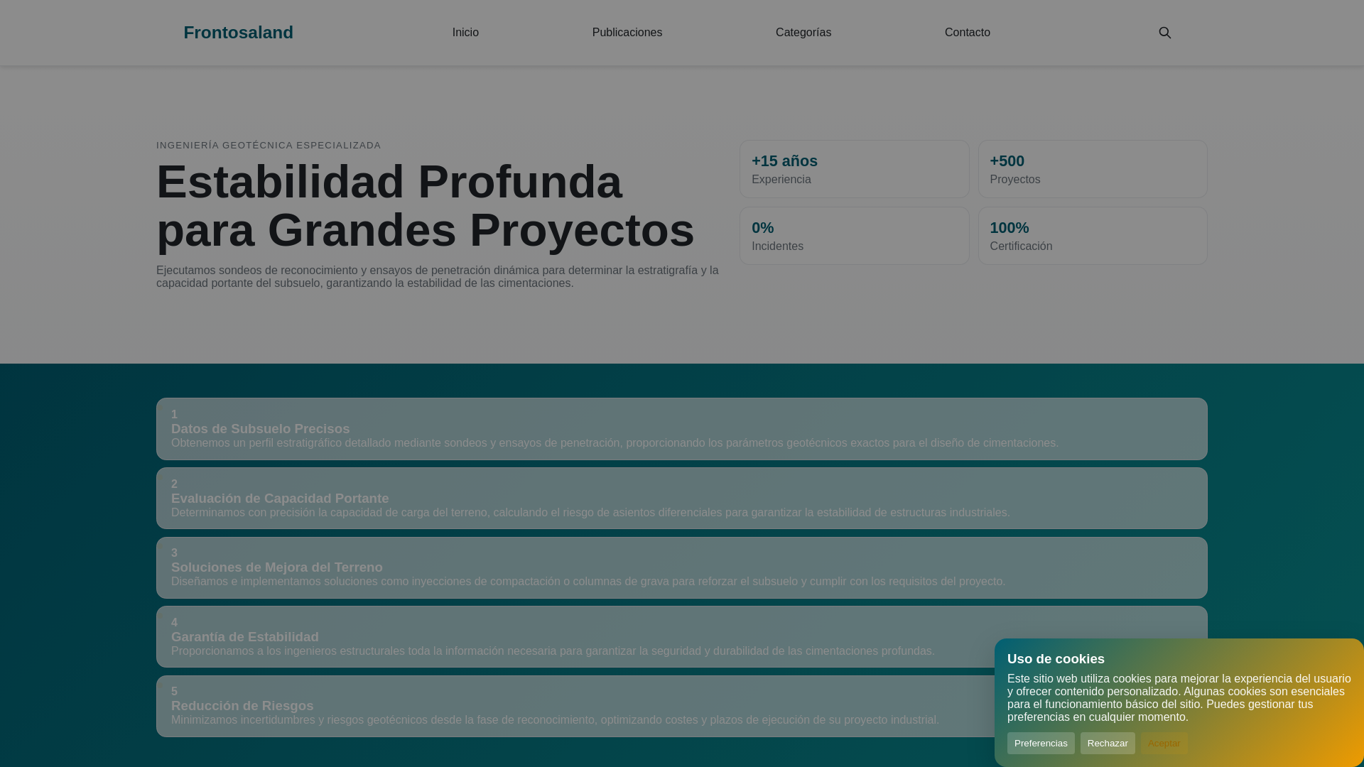 website screenshot of https://frontosaland.com
