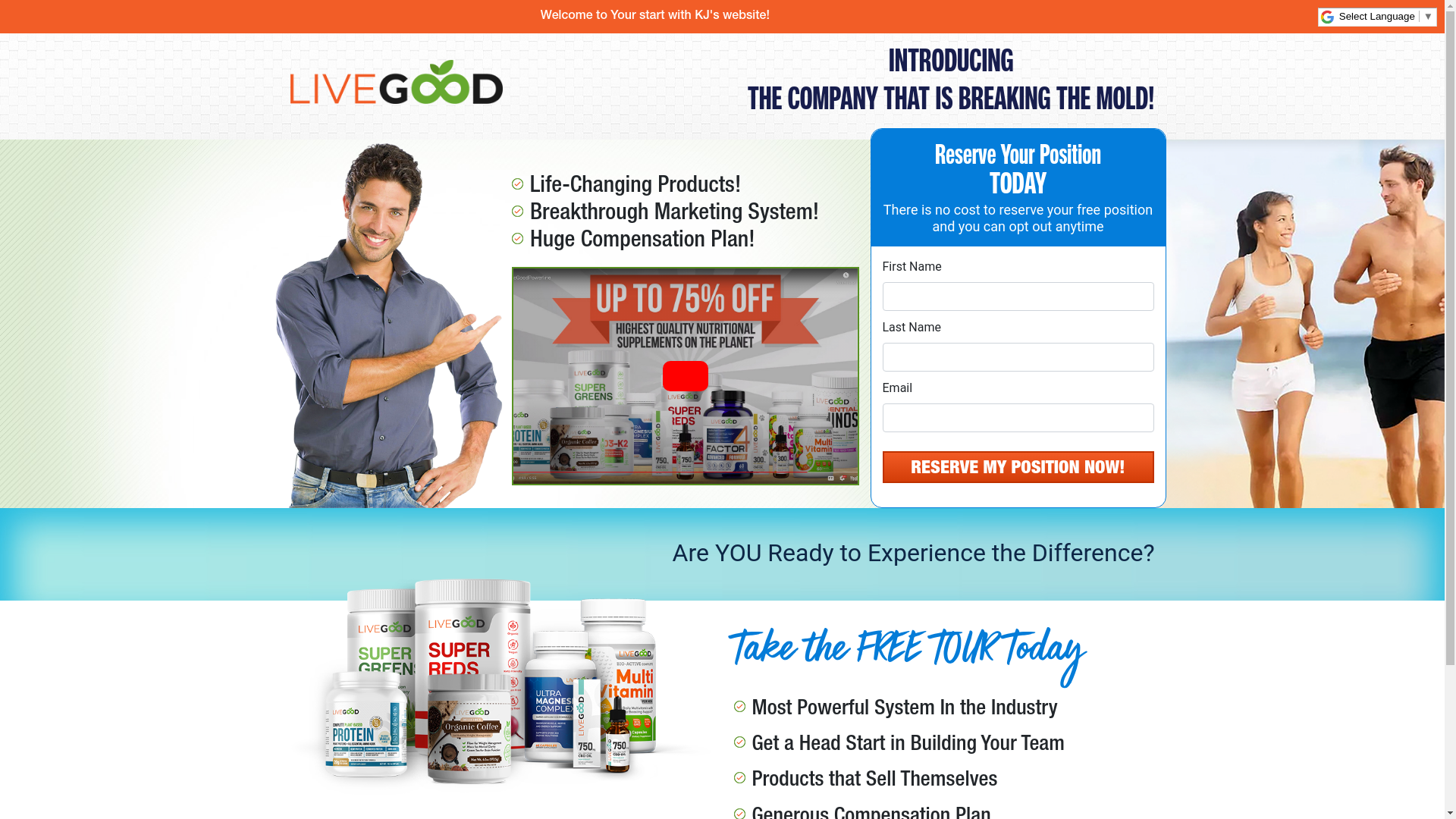 website screenshot of https://kjlivesgood.com/