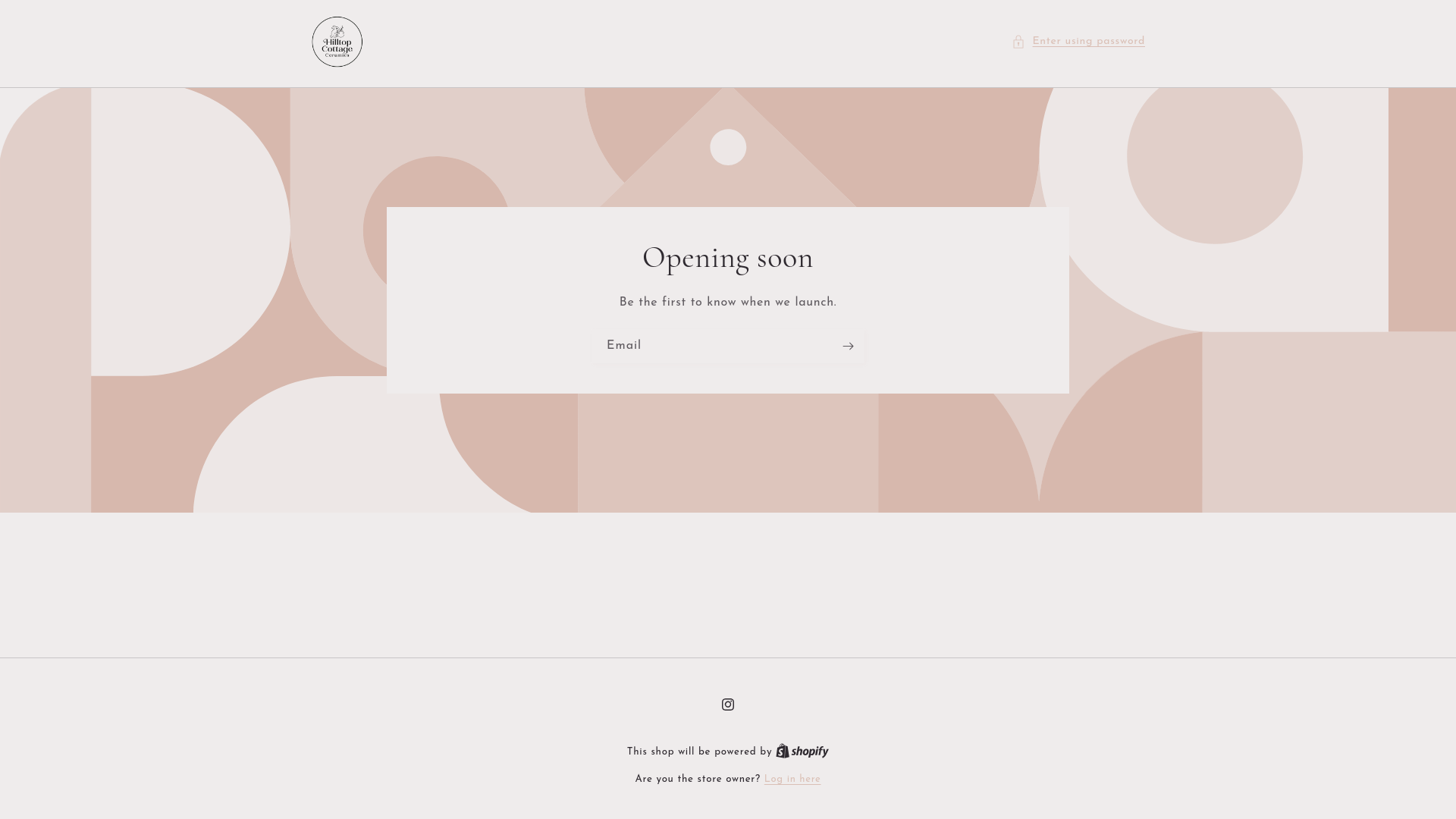 website screenshot of https://hilltopcottageceramics.ca