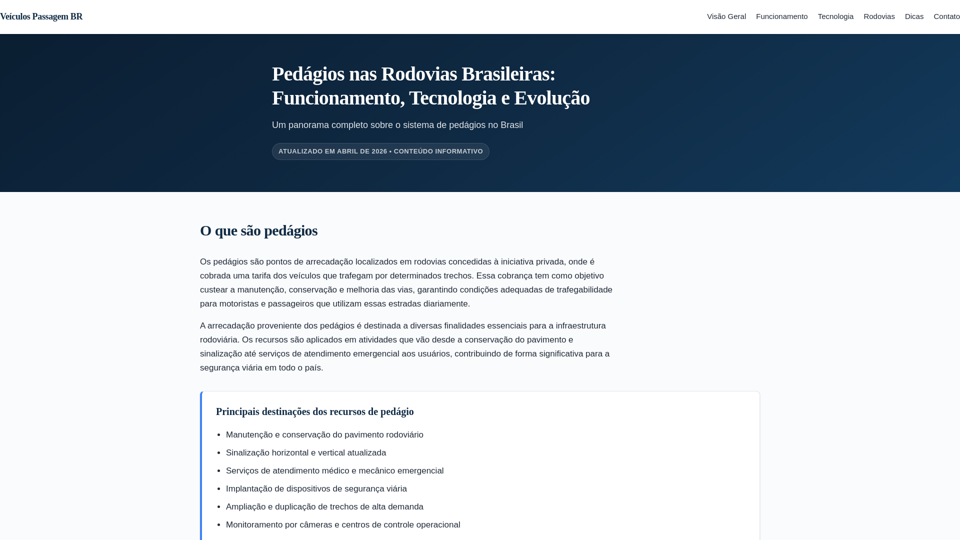 website screenshot of https://veiculospassagembr.com/
