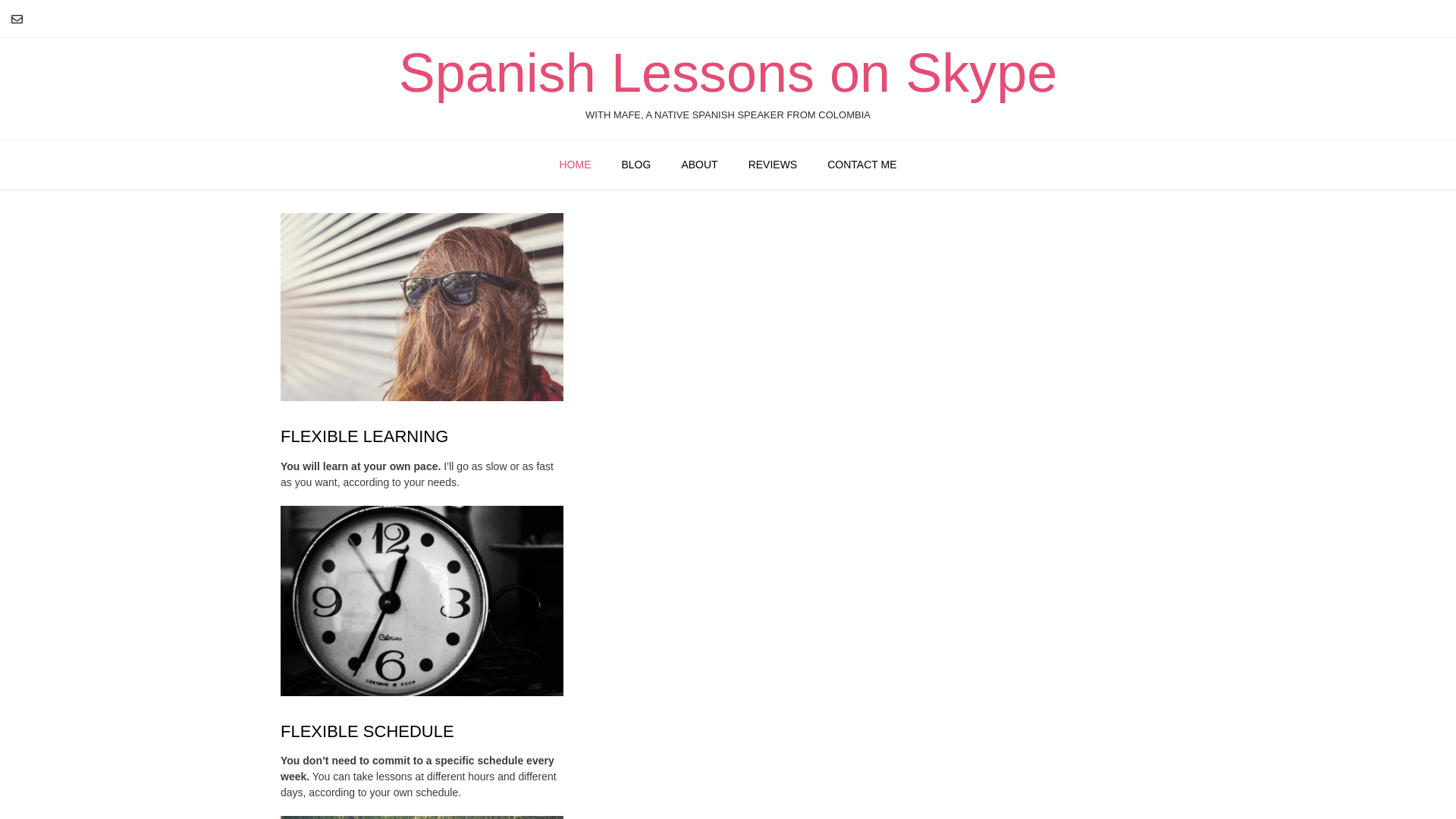 website screenshot of https://mafeteachesyouspanish.com/