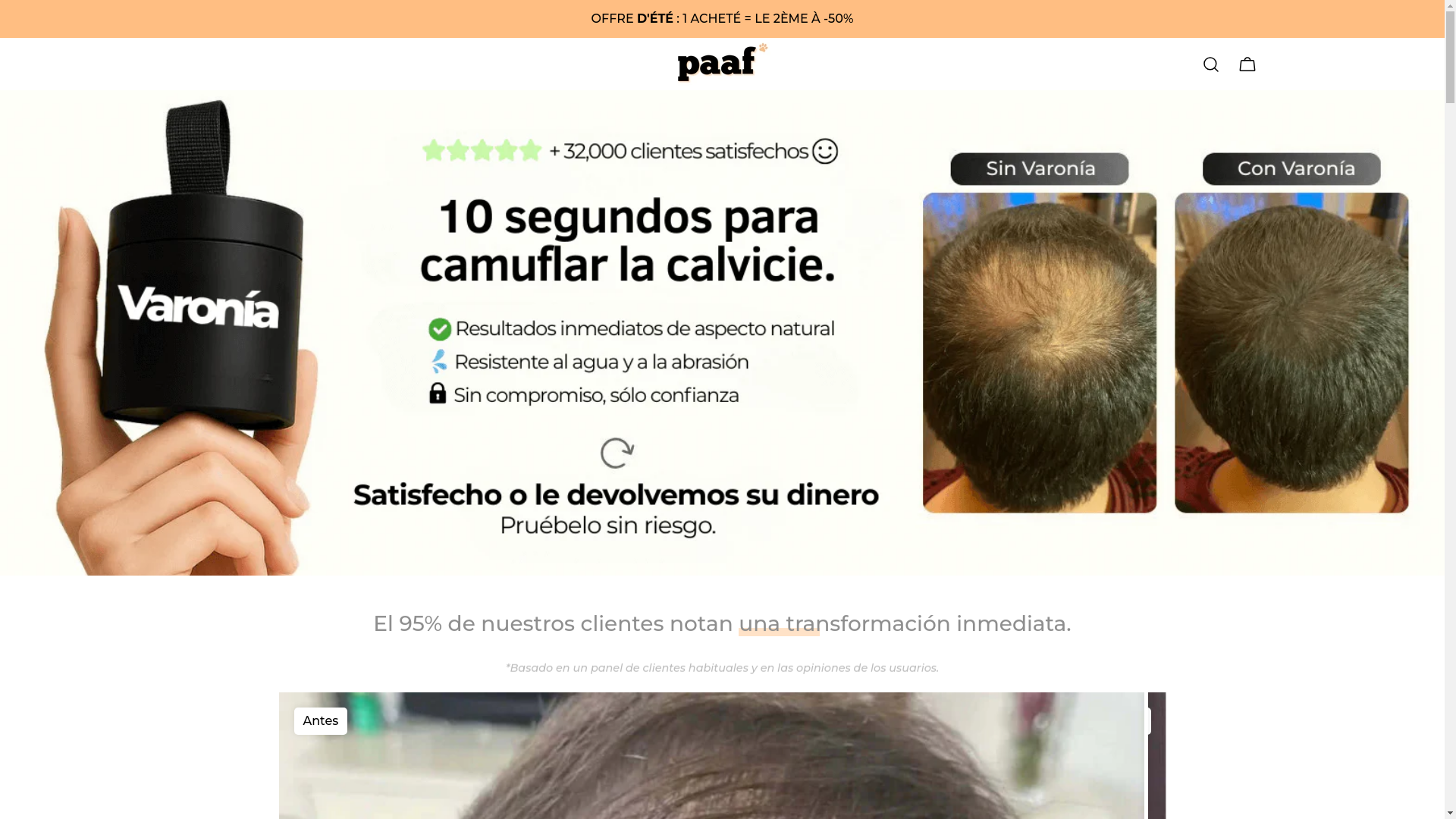 website screenshot of https://paafstore.com/