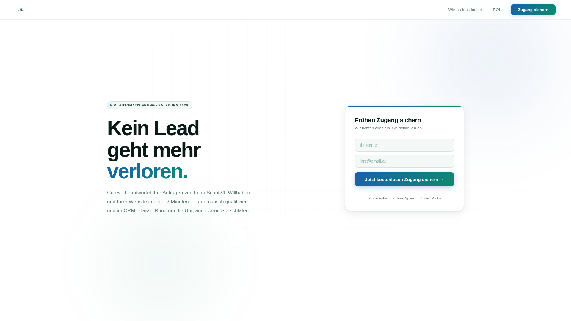 website screenshot of https://curevo.at/