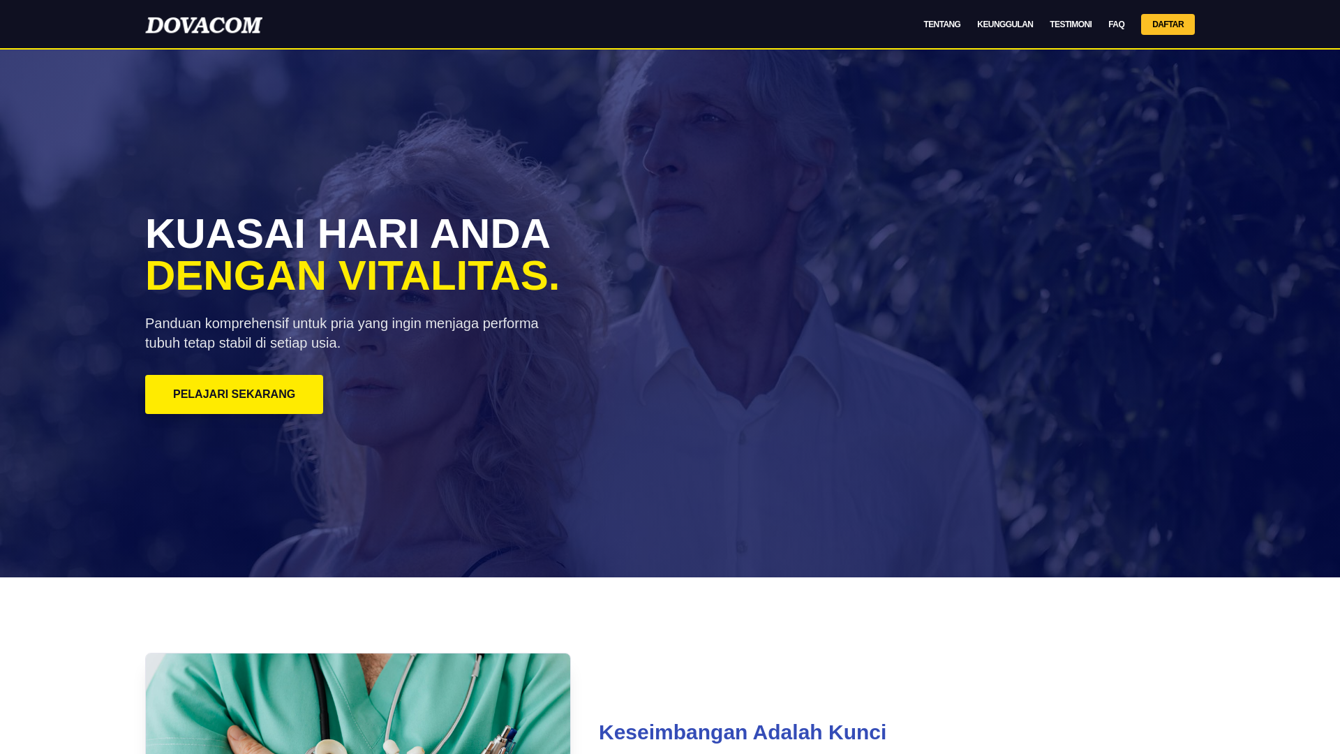 website screenshot of https://dovacom.icu/