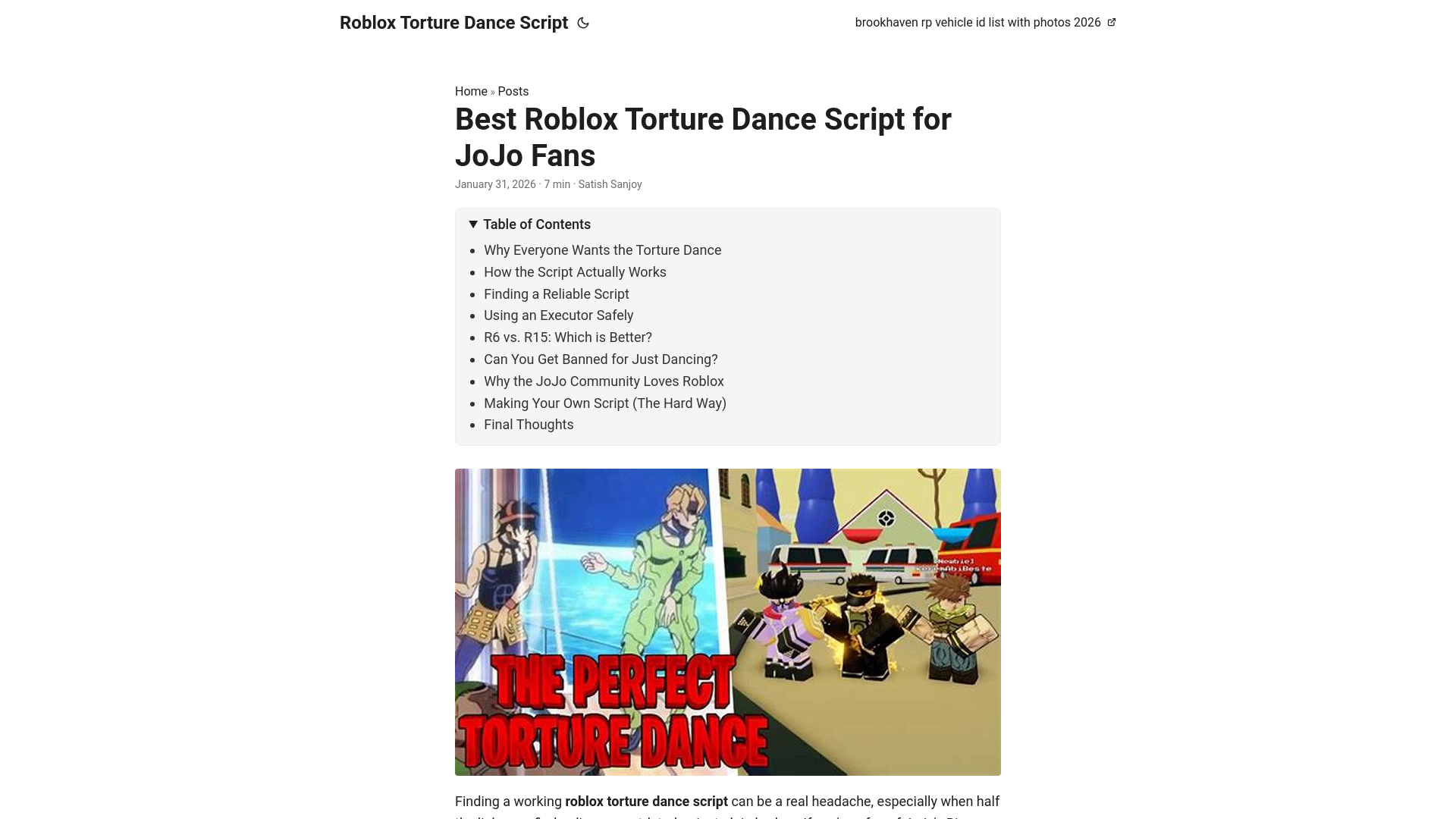 website screenshot of https://roblox-torture-dance-script.pages.dev/