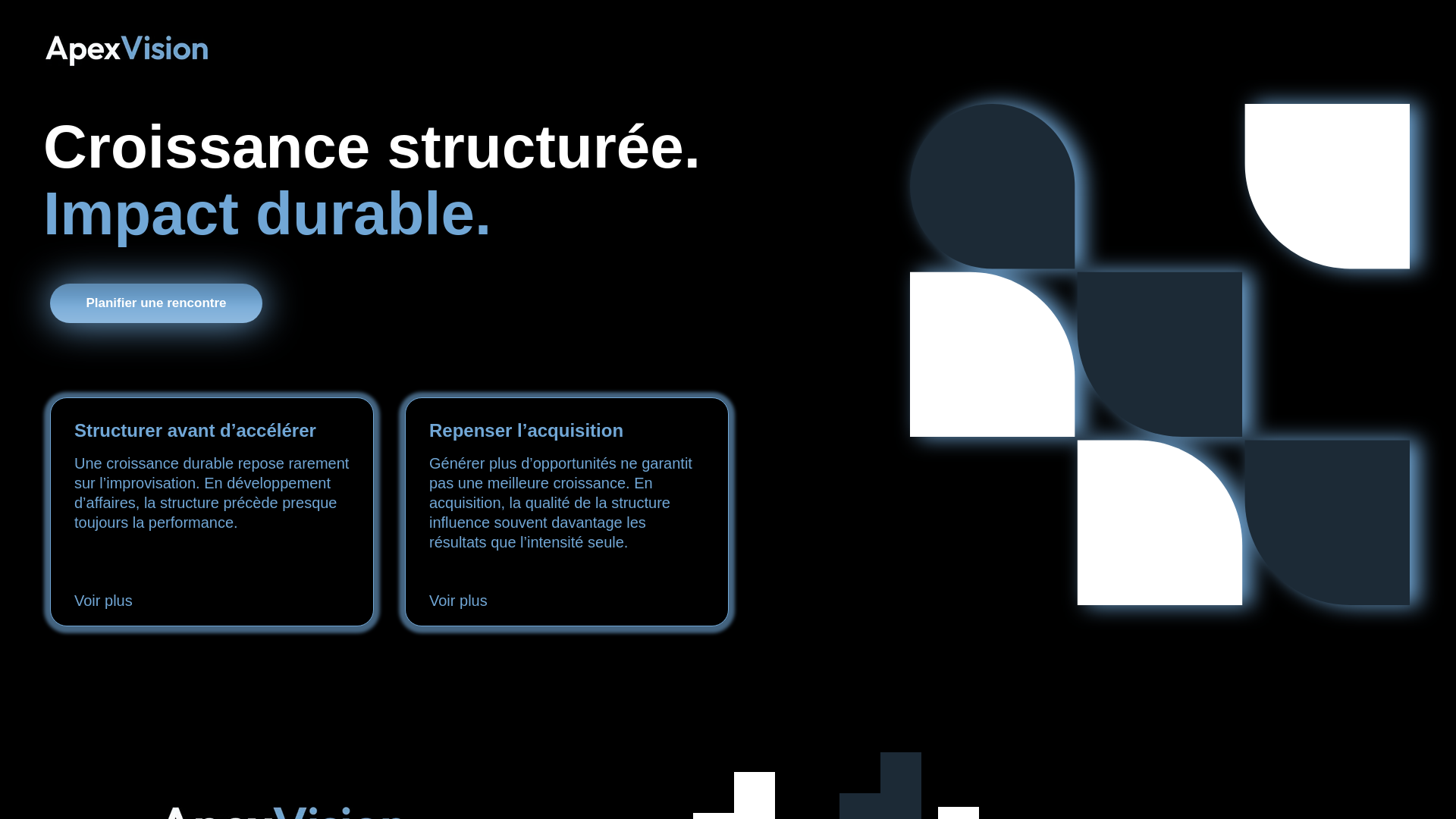 website screenshot of https://groupeapexvision.com/