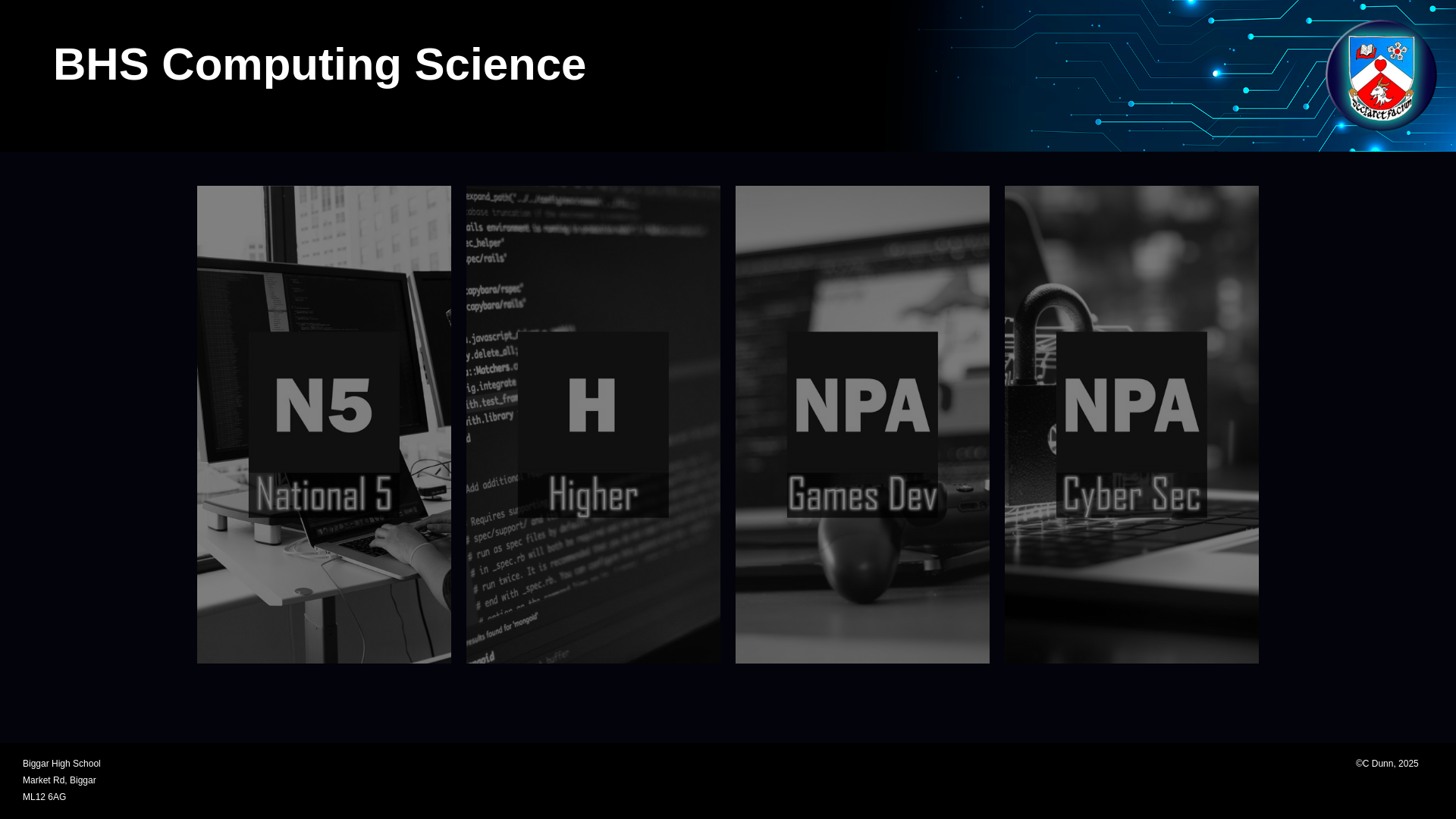 website screenshot of https://bhs-computing.uk/