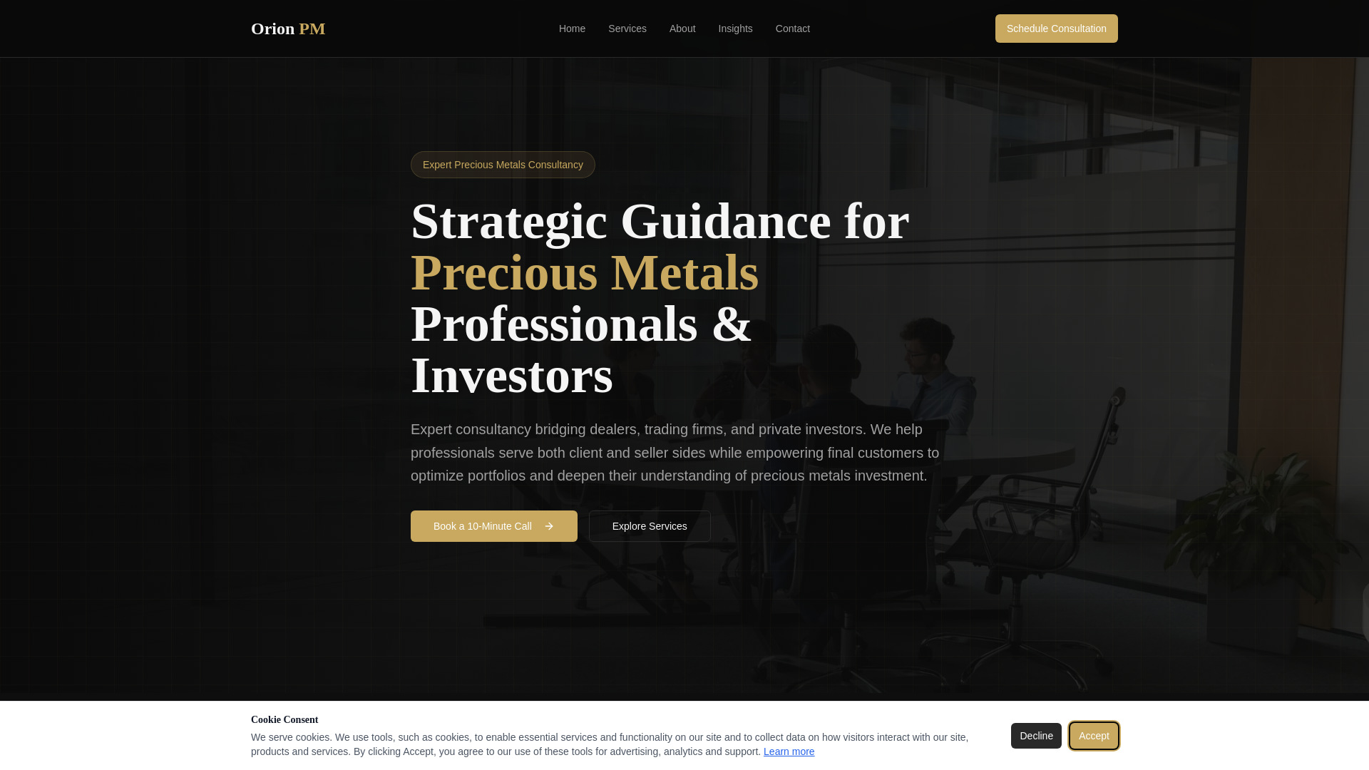 website screenshot of https://orion-ampm.com/