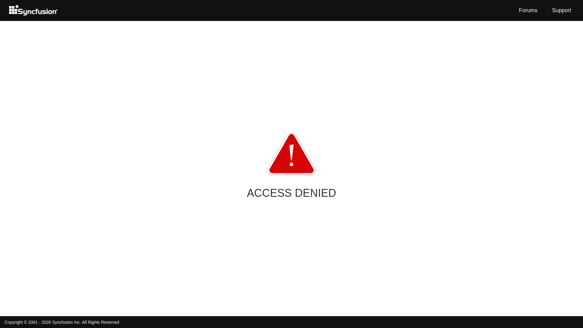 website screenshot of https://cdn.syncfusion.com