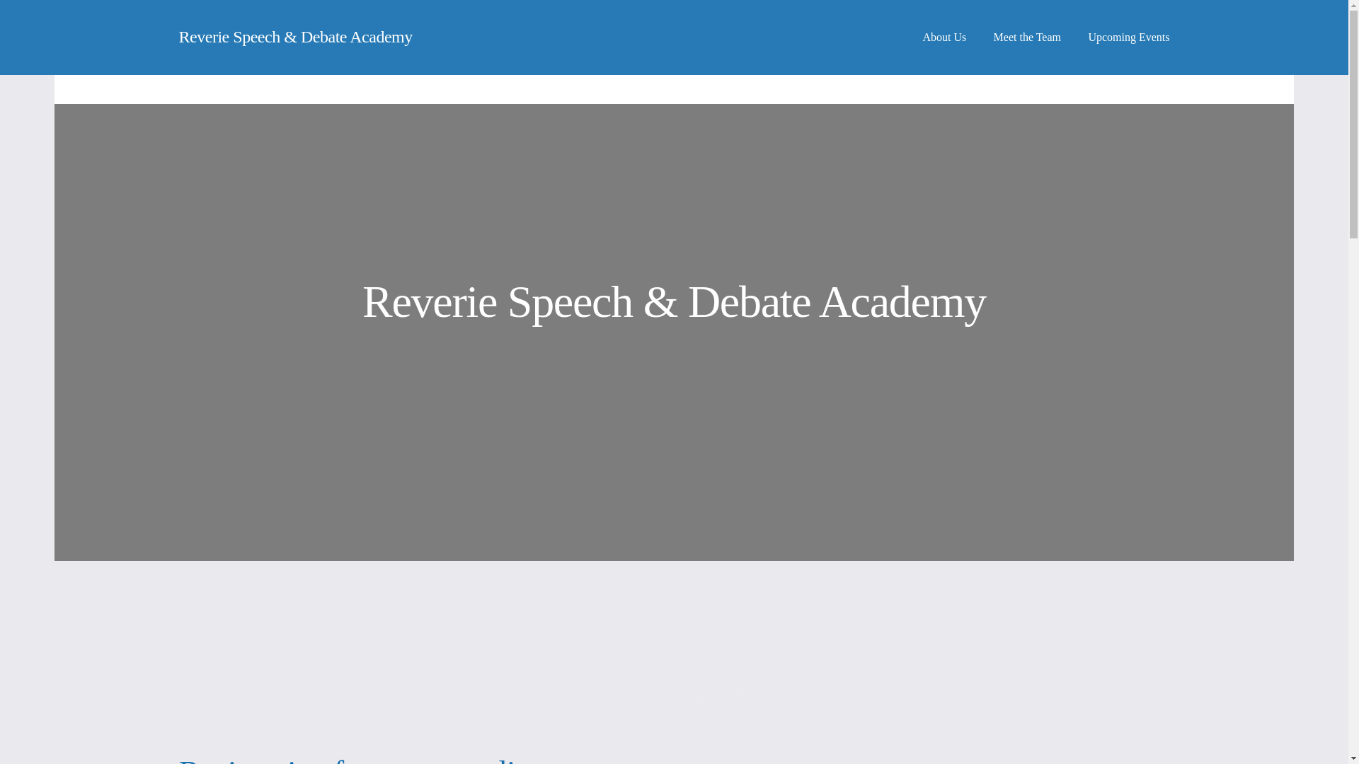 website screenshot of https://reveriespeechdebateacademy.com/