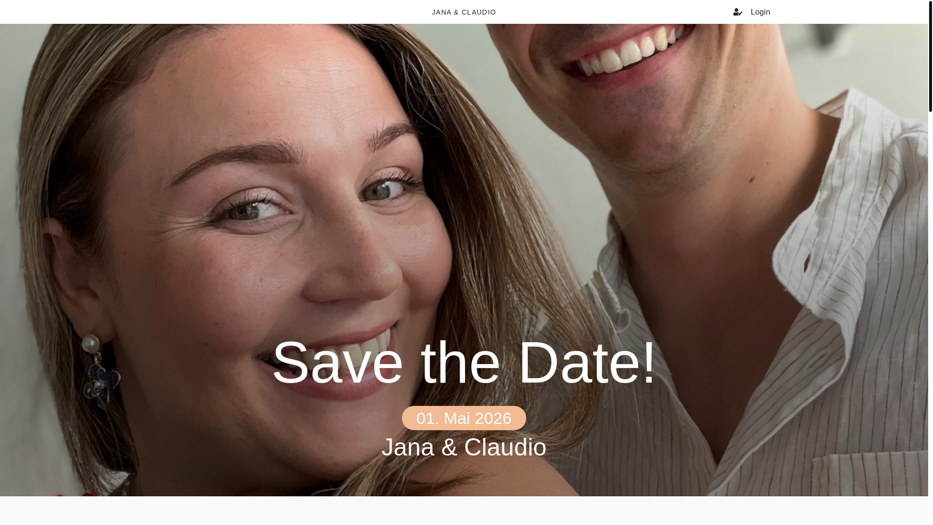 website screenshot of https://jana-claudio-hochzeitmai26.ch/