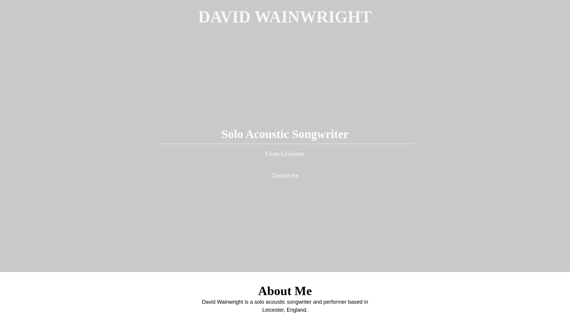 website screenshot of https://davidwainwrightmusic.co.uk/