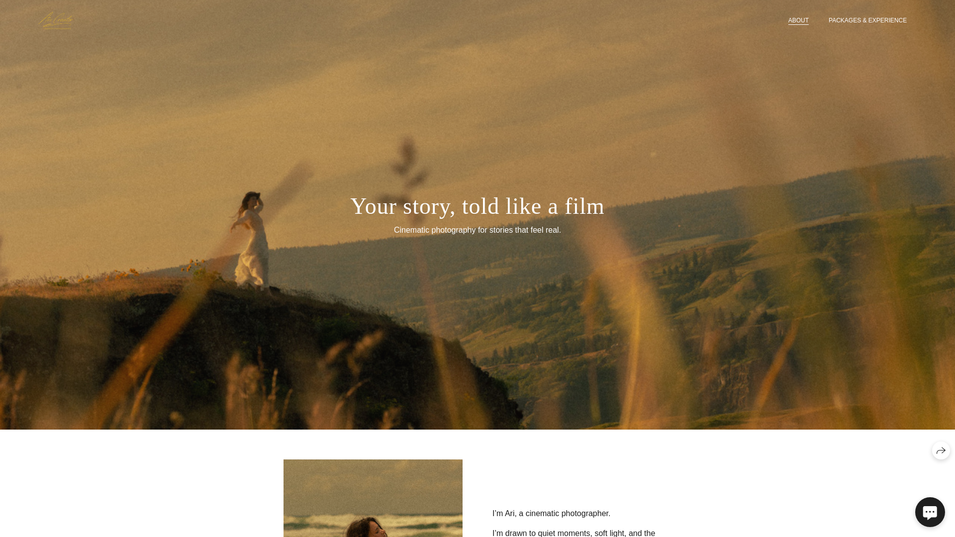 website screenshot of https://aricreatorr.com