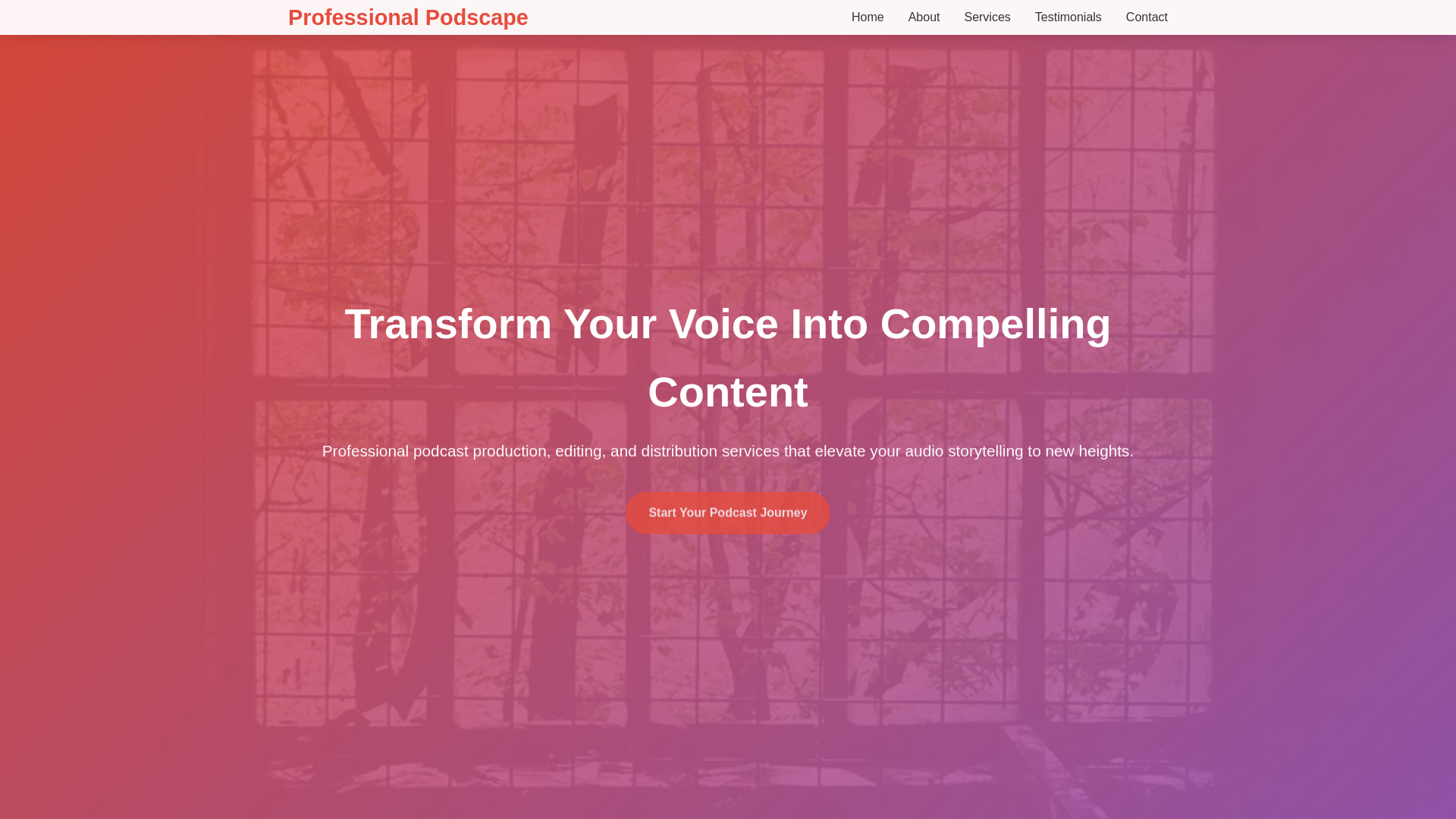 website screenshot of https://professionalpodscape.cyou/