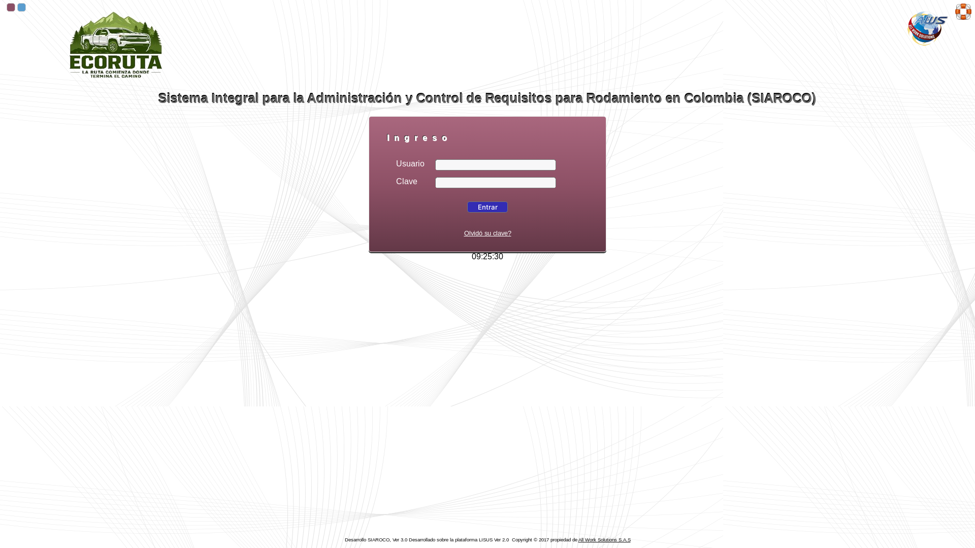 website screenshot of https://ecorutasas.com/