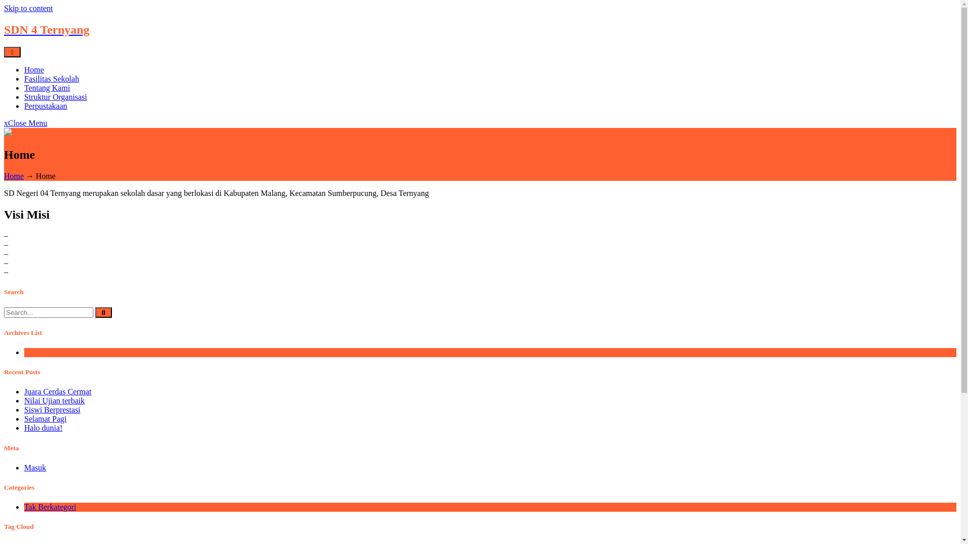 website screenshot of https://sdn4-ternyang.sch.id/