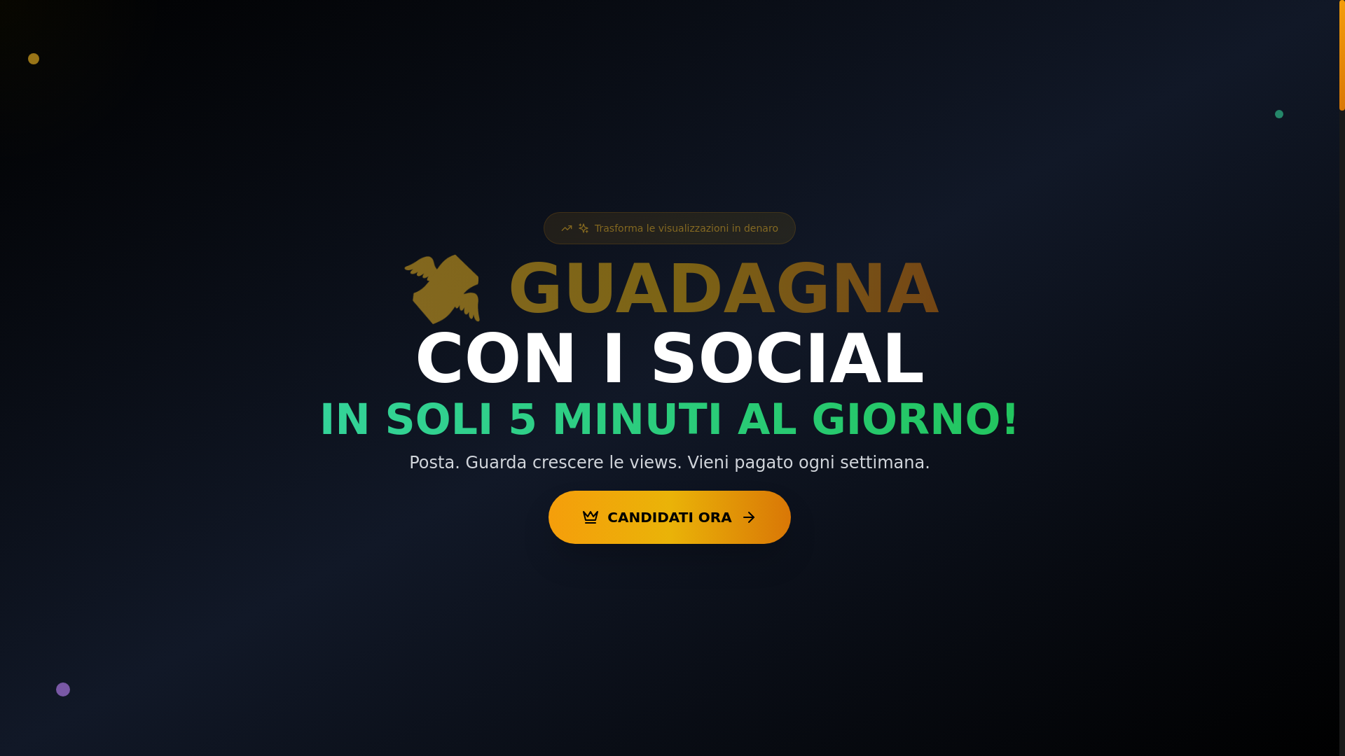 website screenshot of https://postaeguadagna.com/