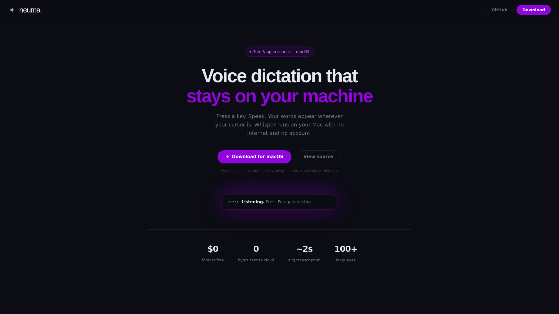 website screenshot of https://neuma-landing.pages.dev/