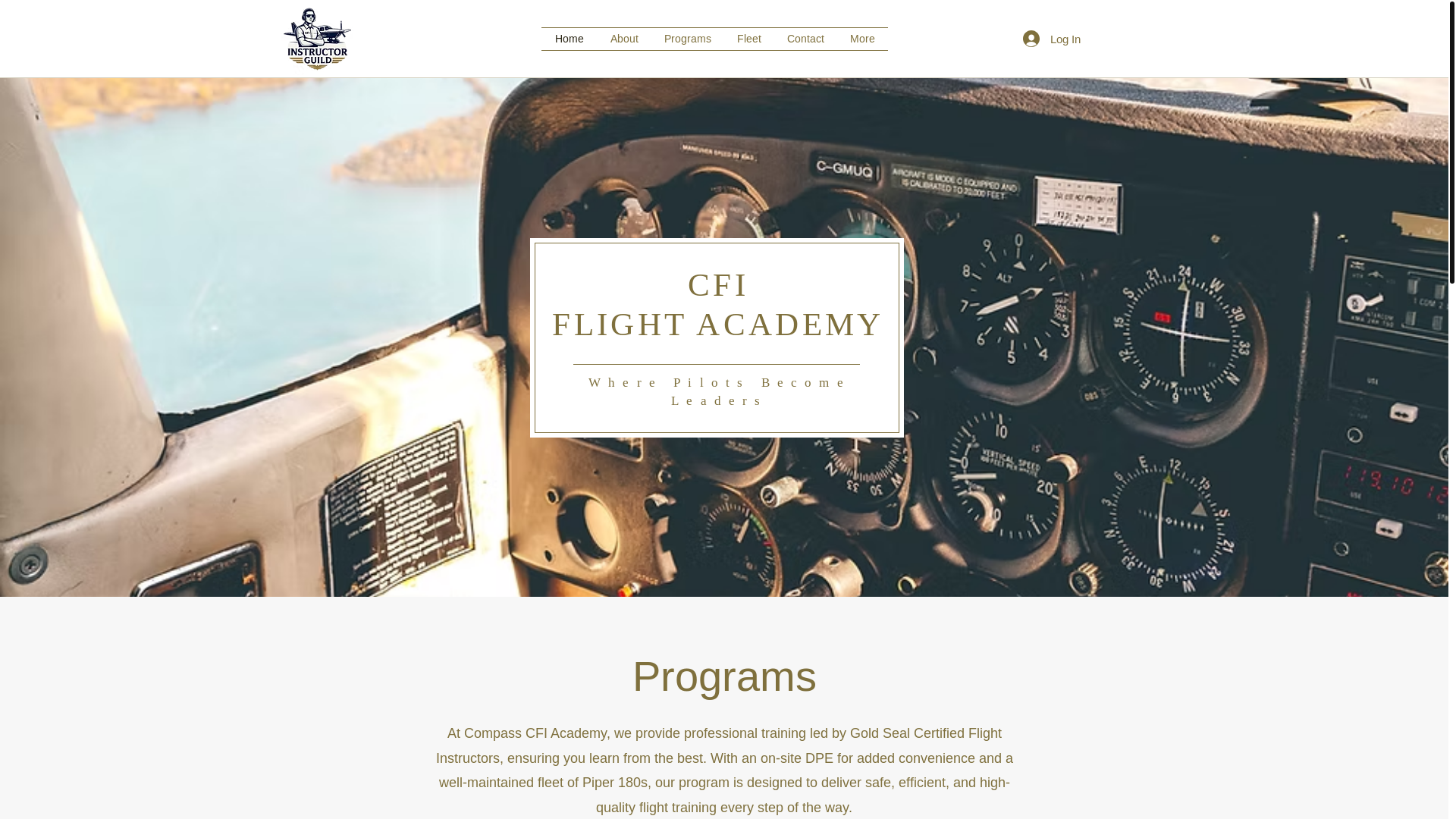 website screenshot of https://compasscfiacademy.com/