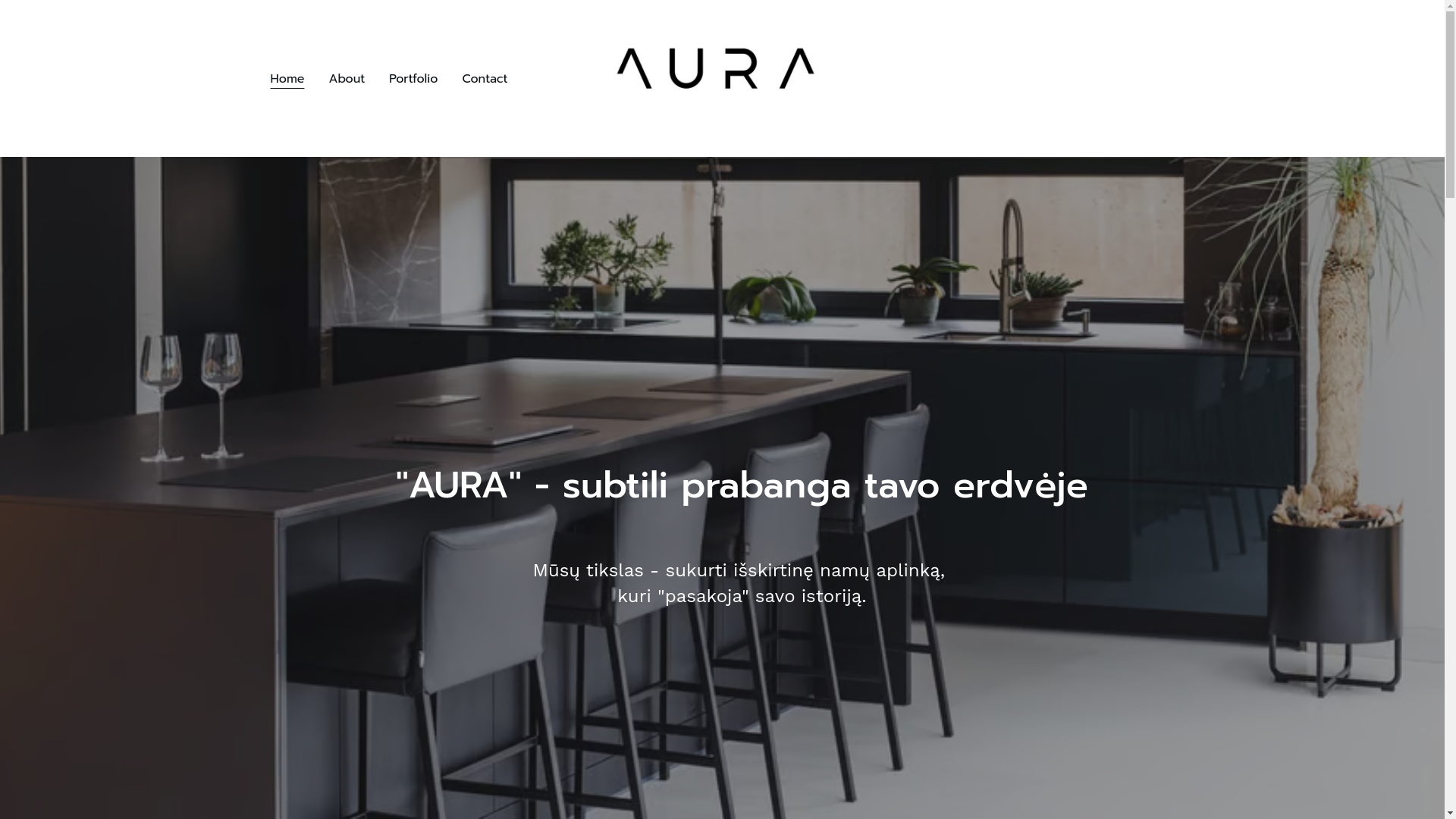 website screenshot of https://aurastudija.lt/
