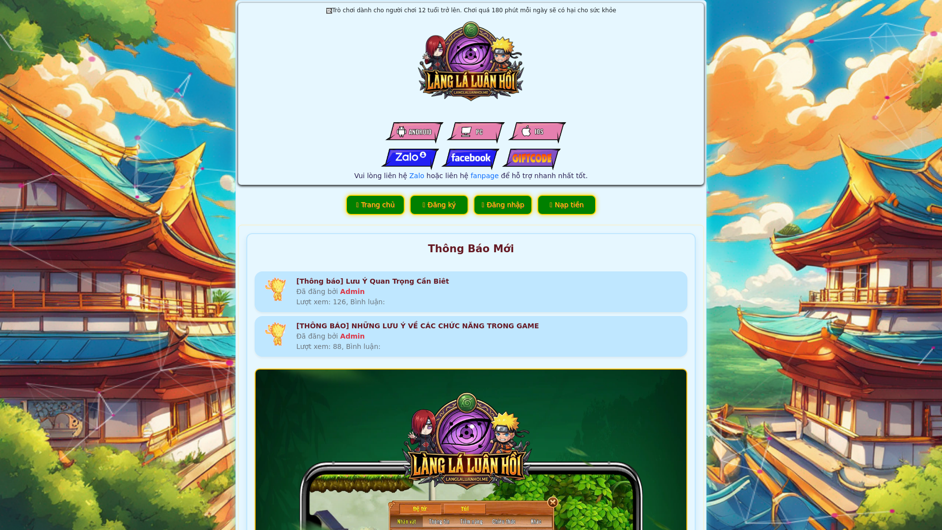 website screenshot of https://langlaluanhoi.me/