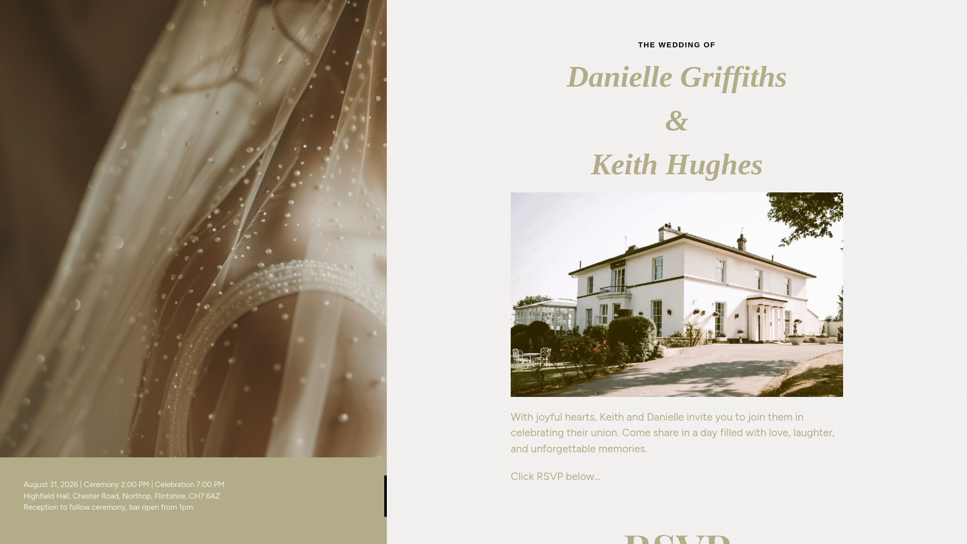 website screenshot of https://griffiths-hughes.uk/