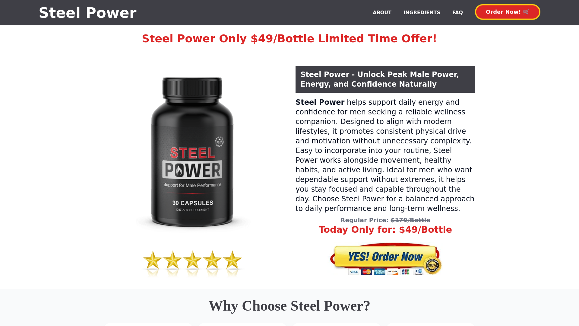 website screenshot of https://steel--power.com