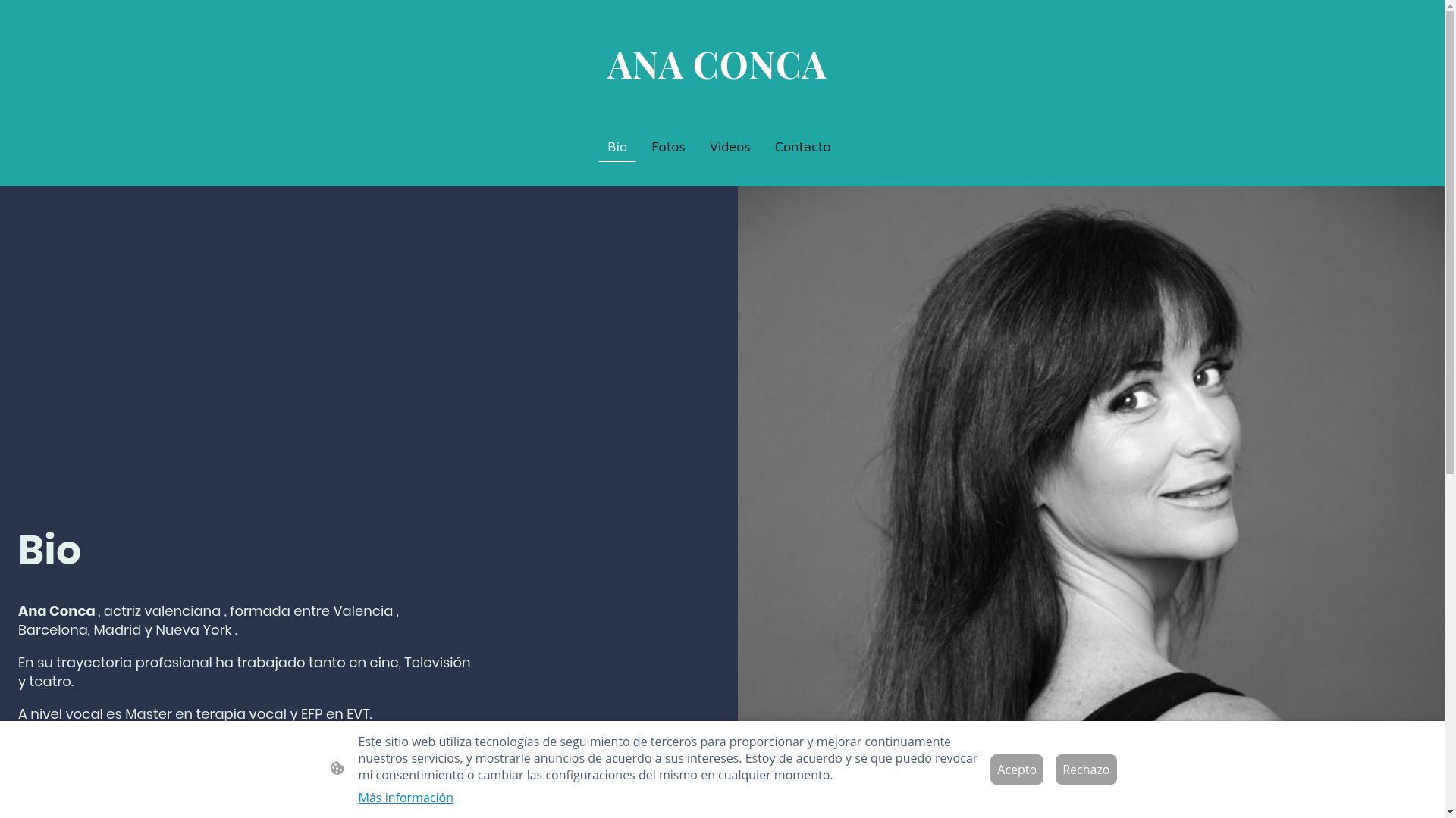 website screenshot of https://anaconca.com/
