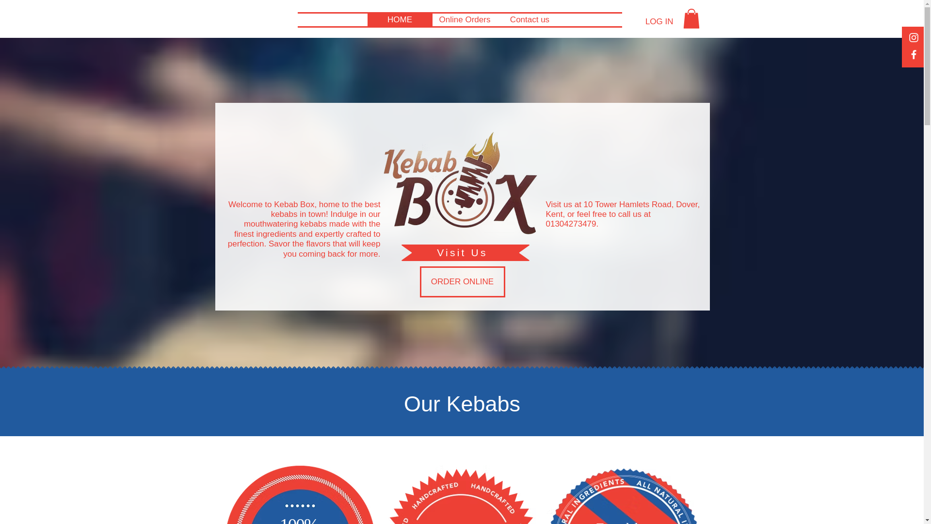 website screenshot of https://kebabboxdover.com/