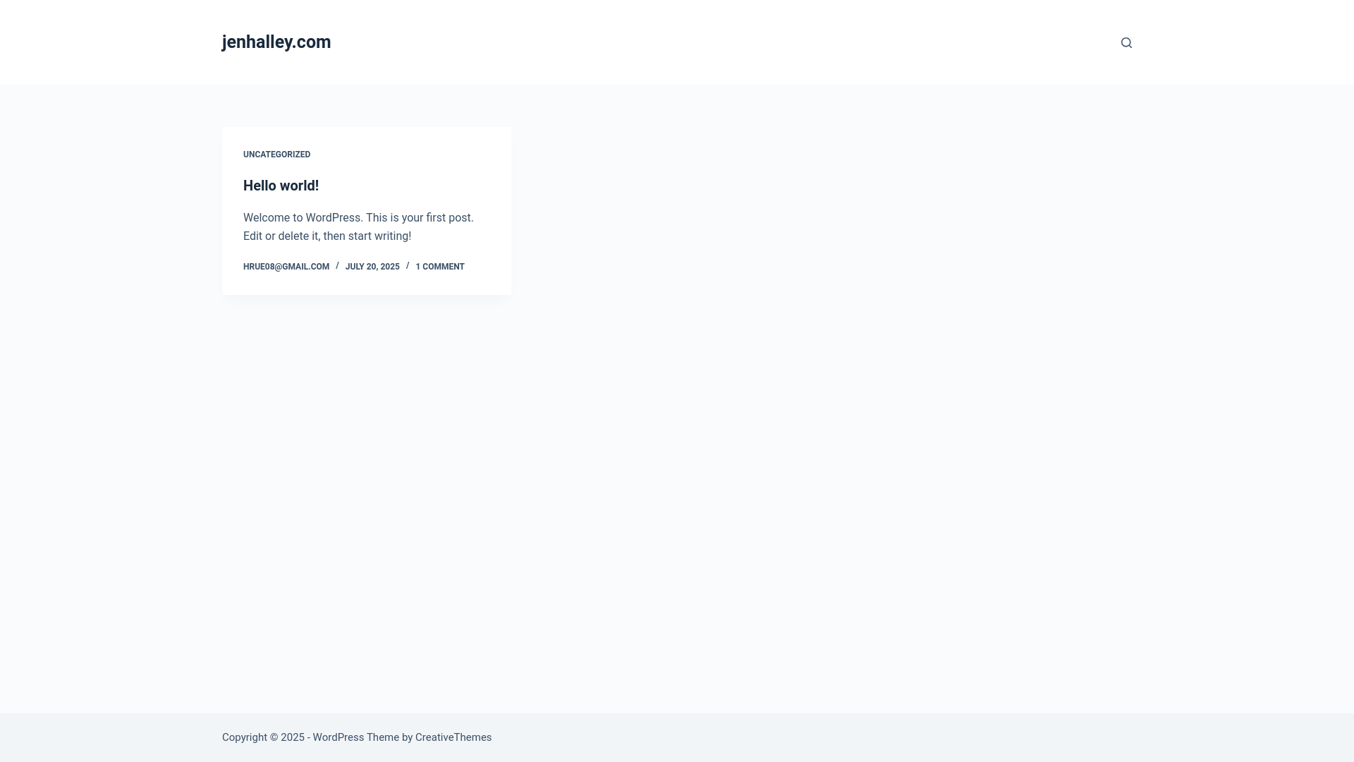 website screenshot of https://jenhalley.com/