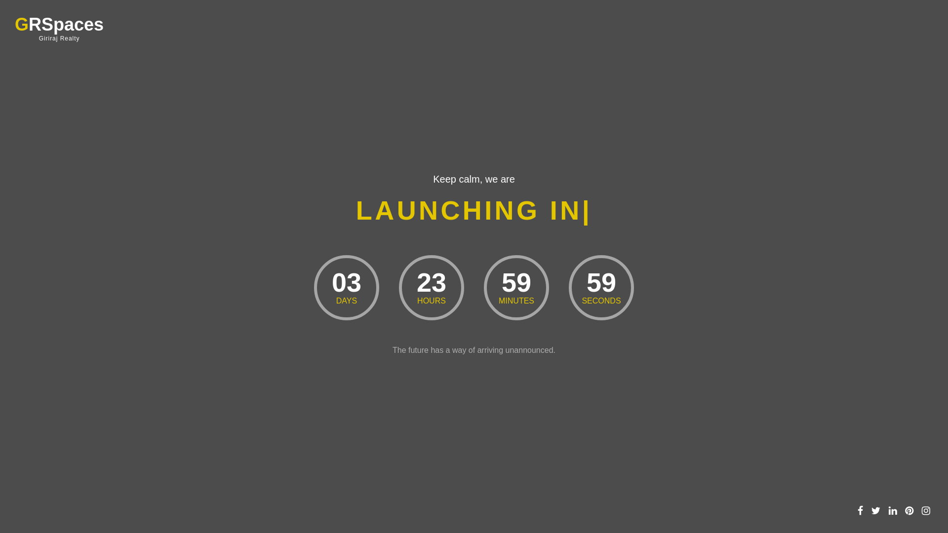 website screenshot of https://grspaces.com/
