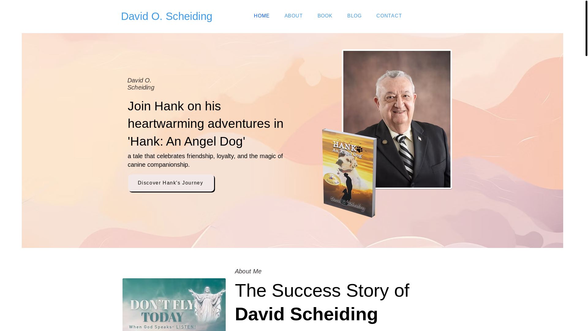 website screenshot of https://davidoscheidingauthor.com/