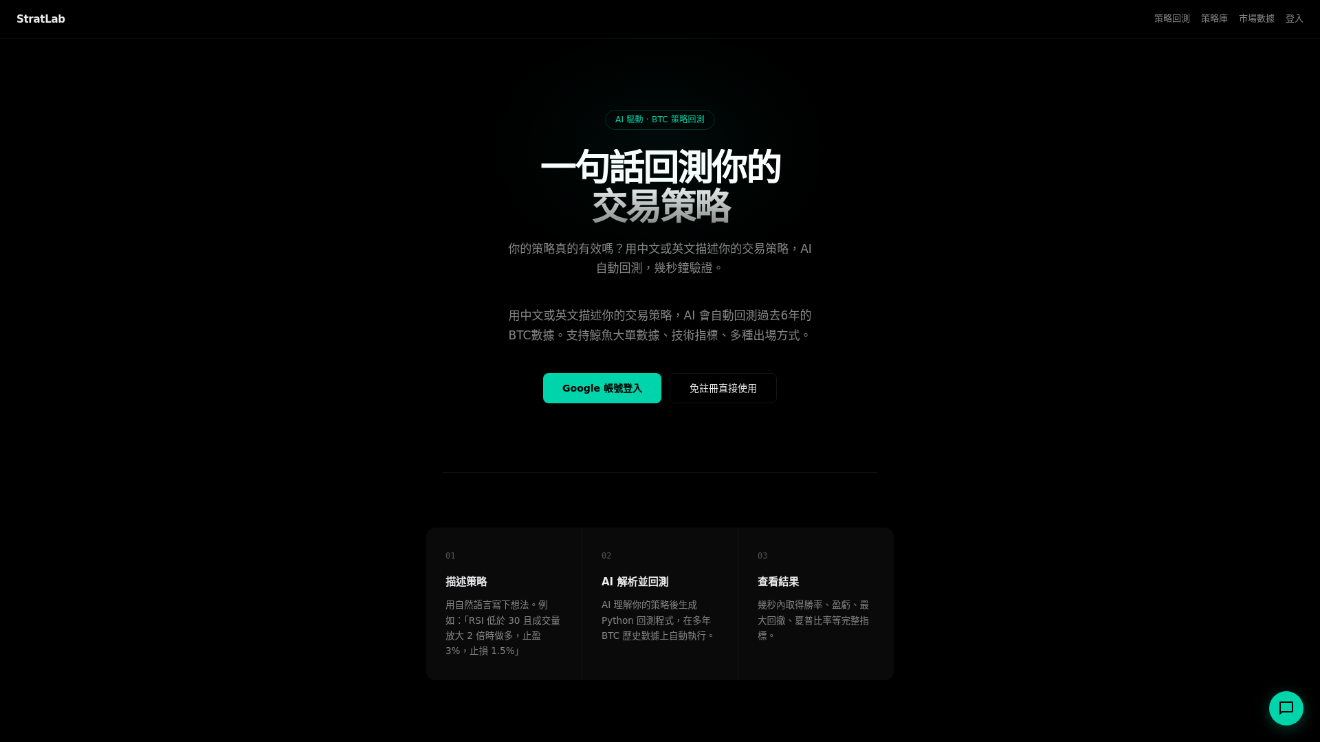 website screenshot of https://stratlab.tech/