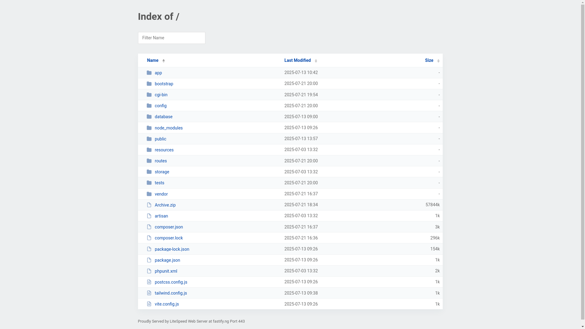 website screenshot of https://fastify.ng/