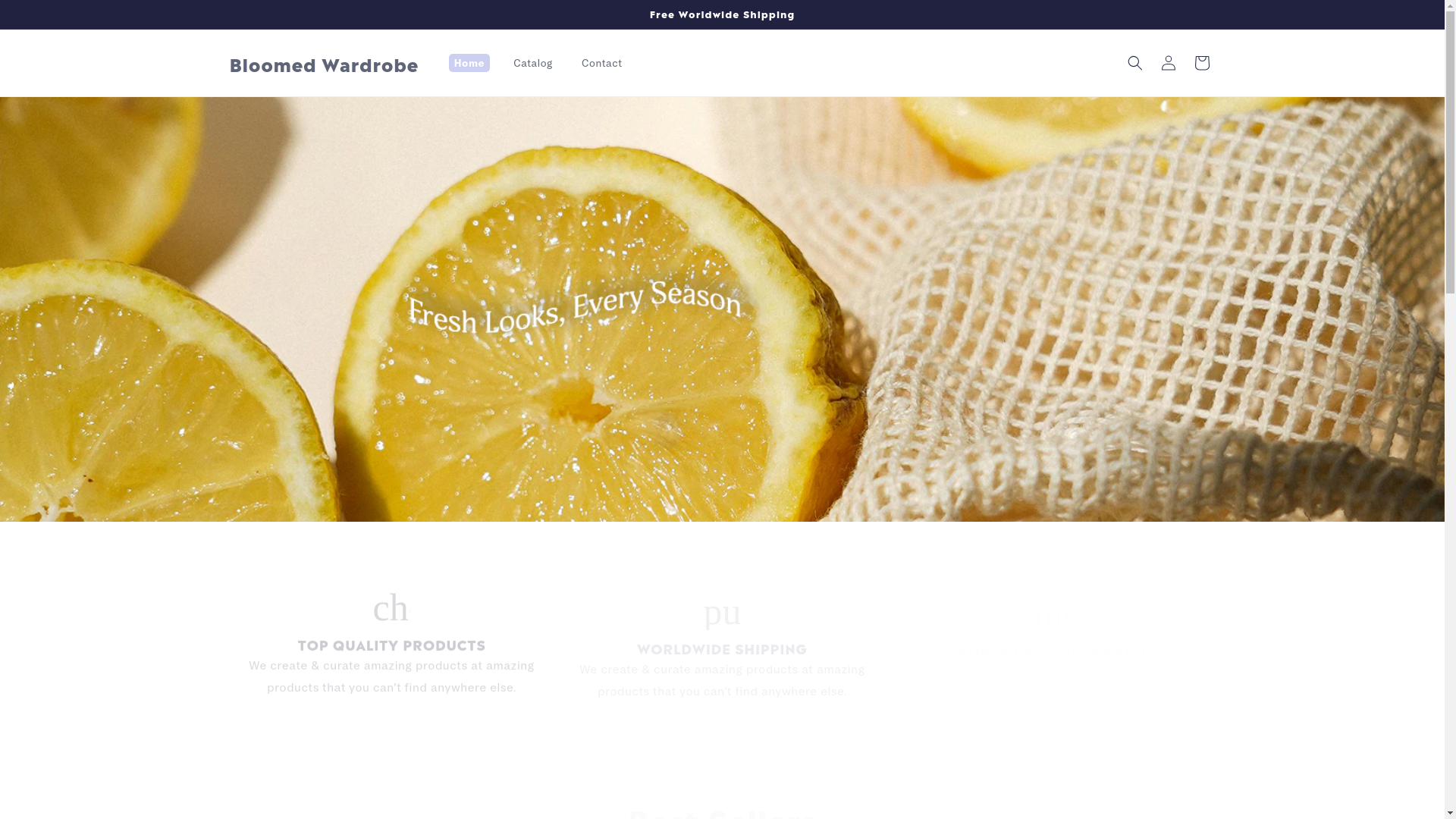 website screenshot of https://bloomedwardrobe.com/