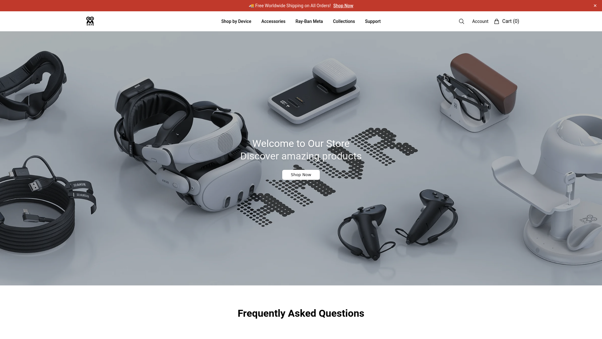 website screenshot of https://buyamvr.shop/