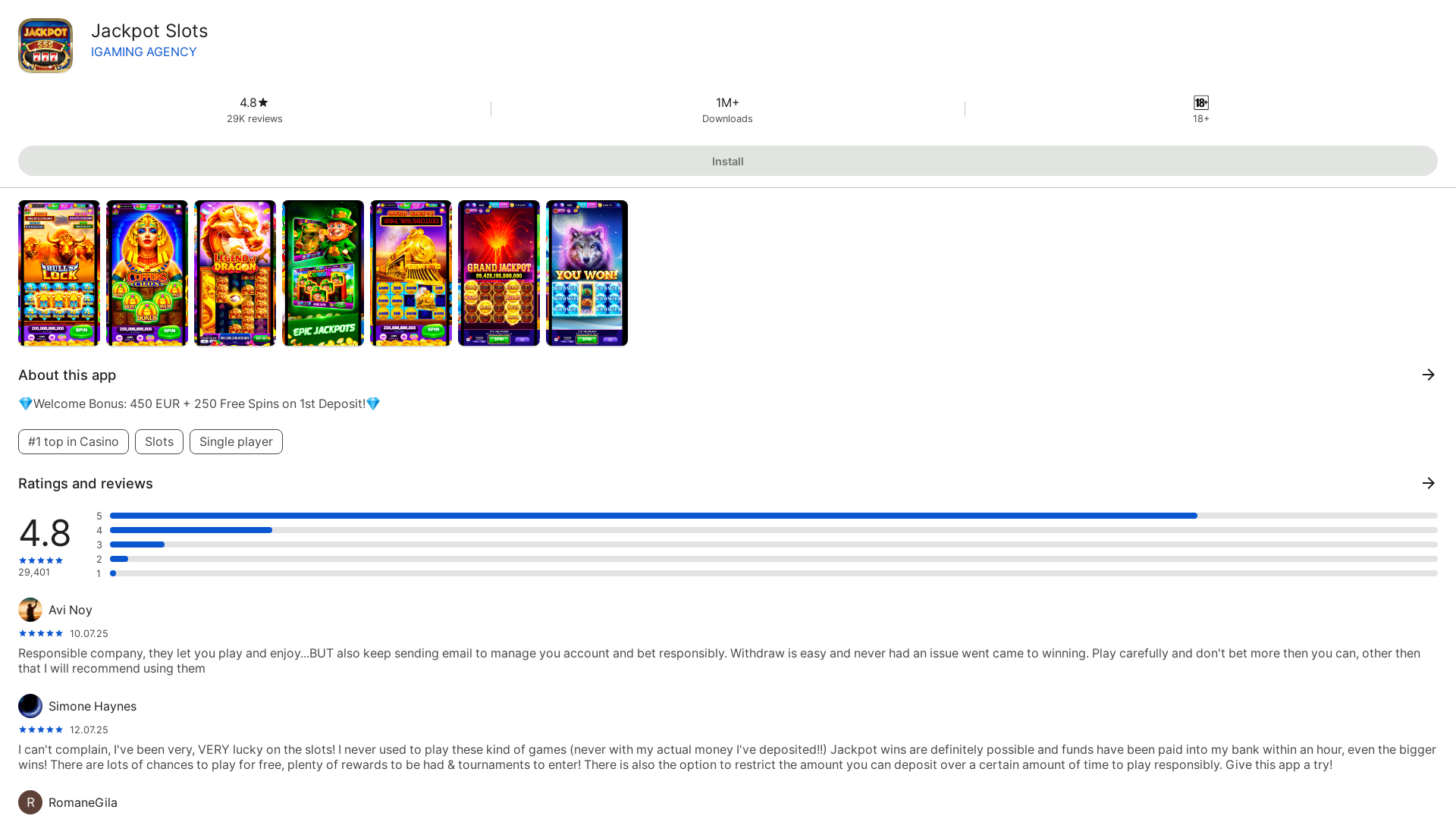 website screenshot of https://jackpotslotswintopdream.com/