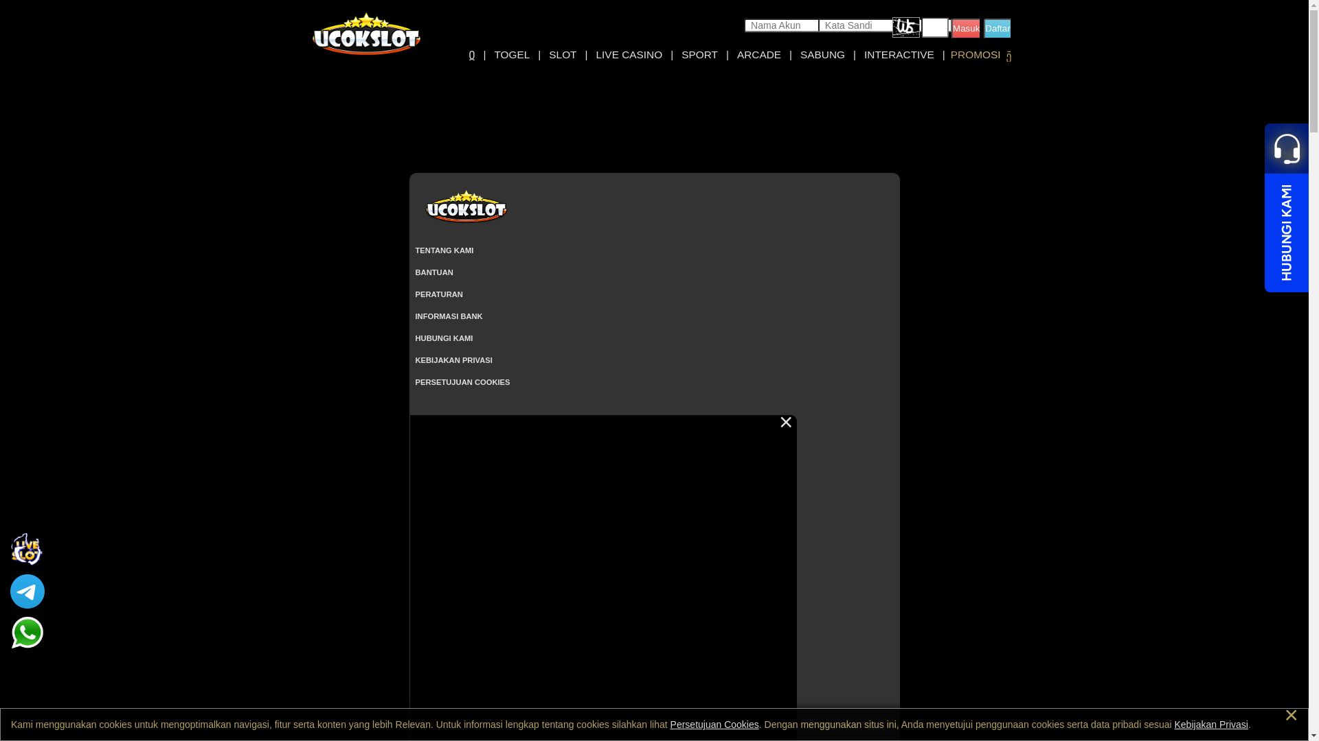 website screenshot of https://ucokslotp.xyz/