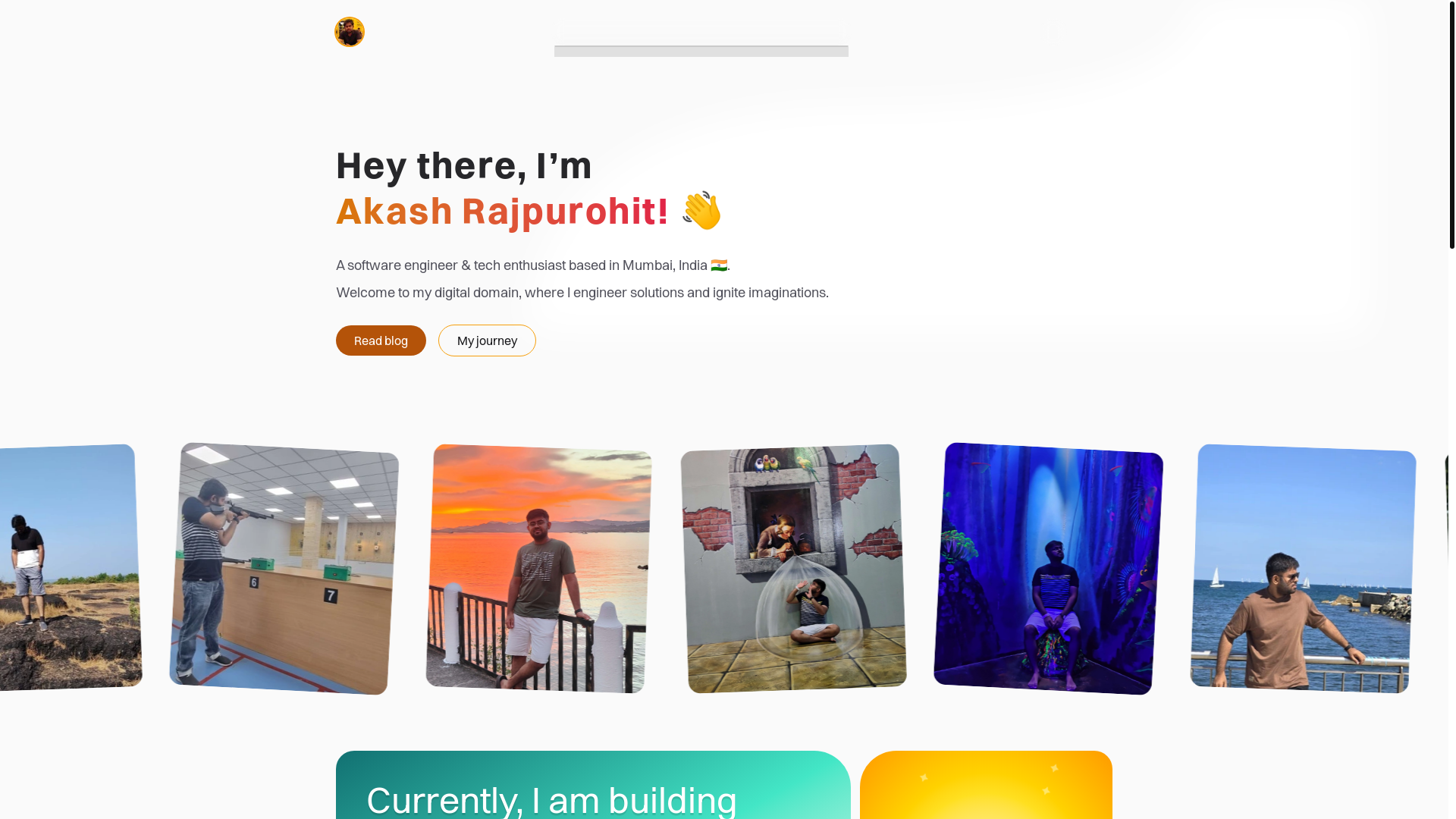 website screenshot of https://akashrajpurohit.pages.dev/